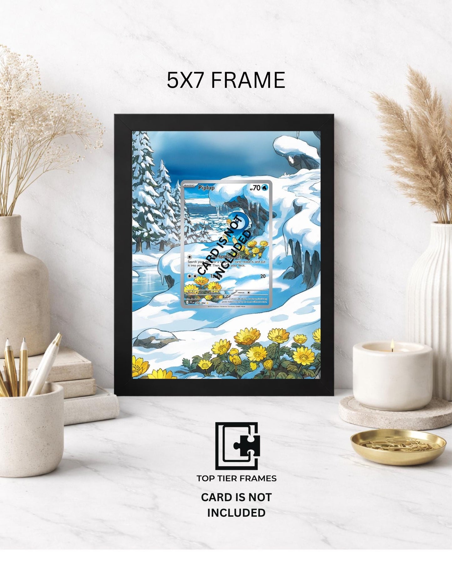 Premium Frame for Piplup 098/084 | 8x10 / 5x7 Graded Slab or Raw Card Display | Extended Art Wall Decor