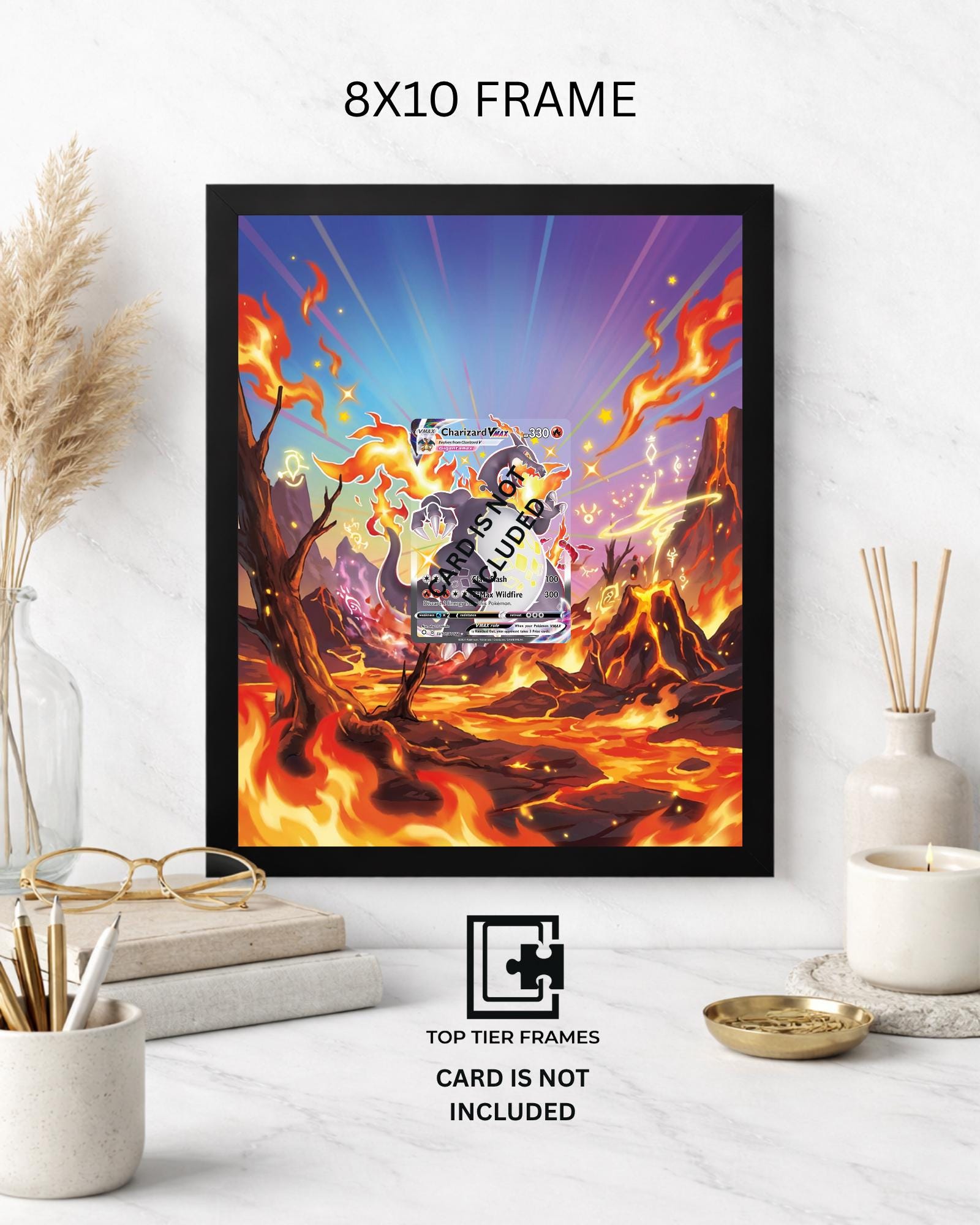 Charizard SV107/SV112 Pokémon TCG card display frame - extended art wall decor