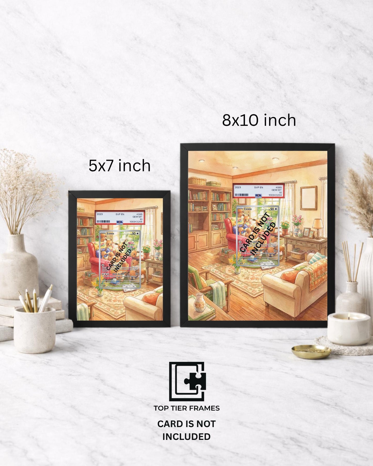 Premium Frame for Eevee 188/167 | 8x10 / 5x7 Graded Slab or Raw Card Display | Extended Art Wall Decor