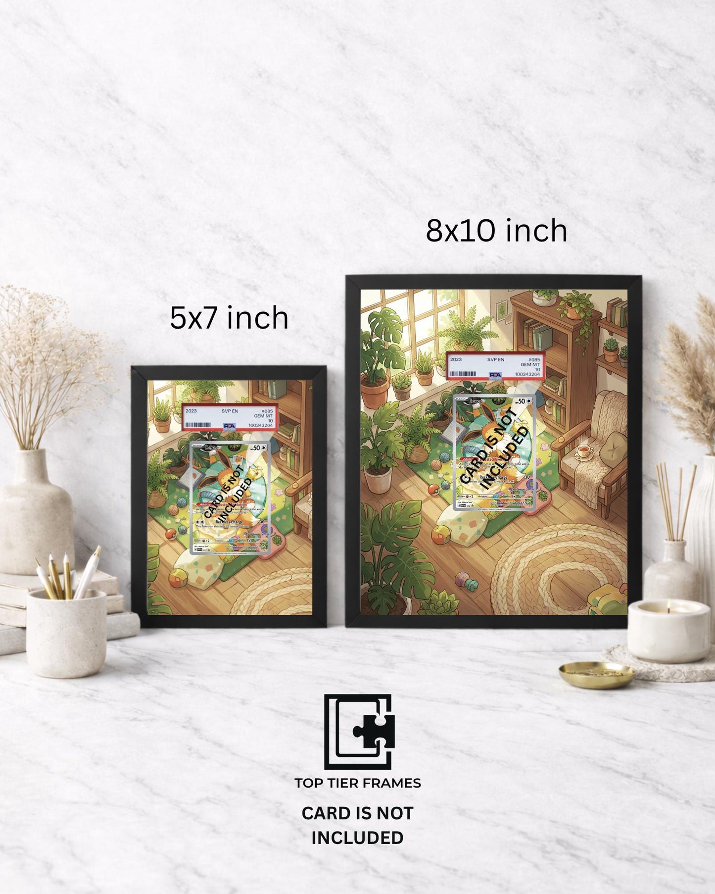 Premium Frame for Eevee Promo | 8x10 / 5x7 Graded Slab or Raw Card Display | Extended Art Wall Decor