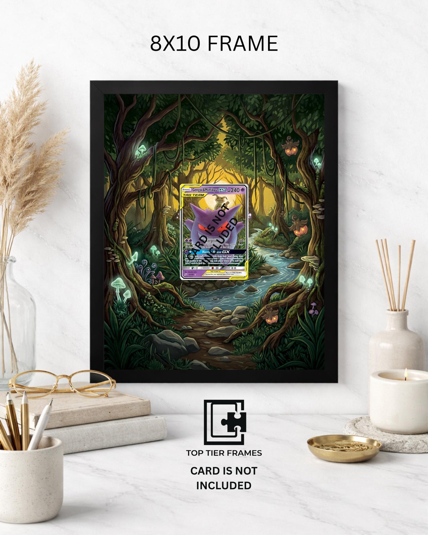 Premium Frame for Gengar Mimikyu GX | 8x10 / 5x7 Graded Slab or Raw Card Display | Extended Art Wall Decor