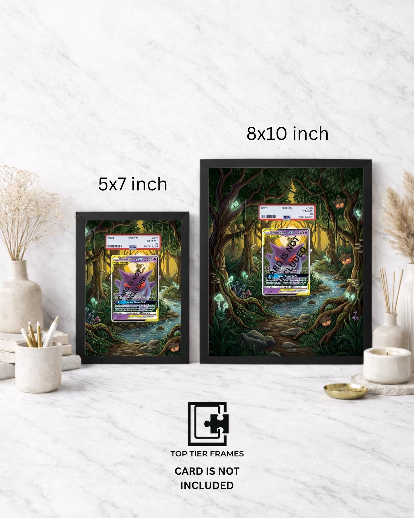 Premium Frame for Gengar Mimikyu GX | 8x10 / 5x7 Graded Slab or Raw Card Display | Extended Art Wall Decor