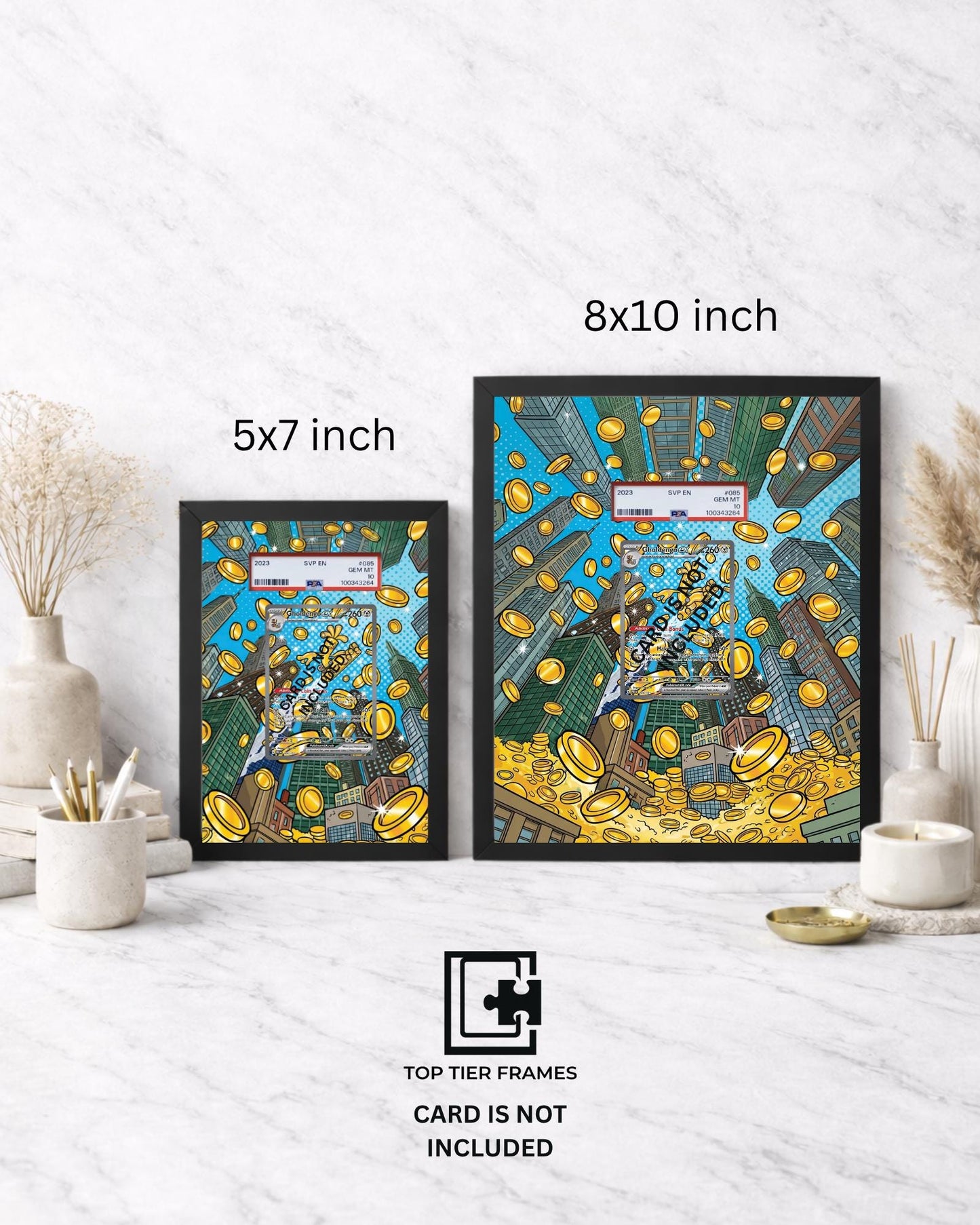 Premium Frame for Gholdengo 164/131 | 8x10 / 5x7 Graded Slab or Raw Card Display | Extended Art Wall Decor