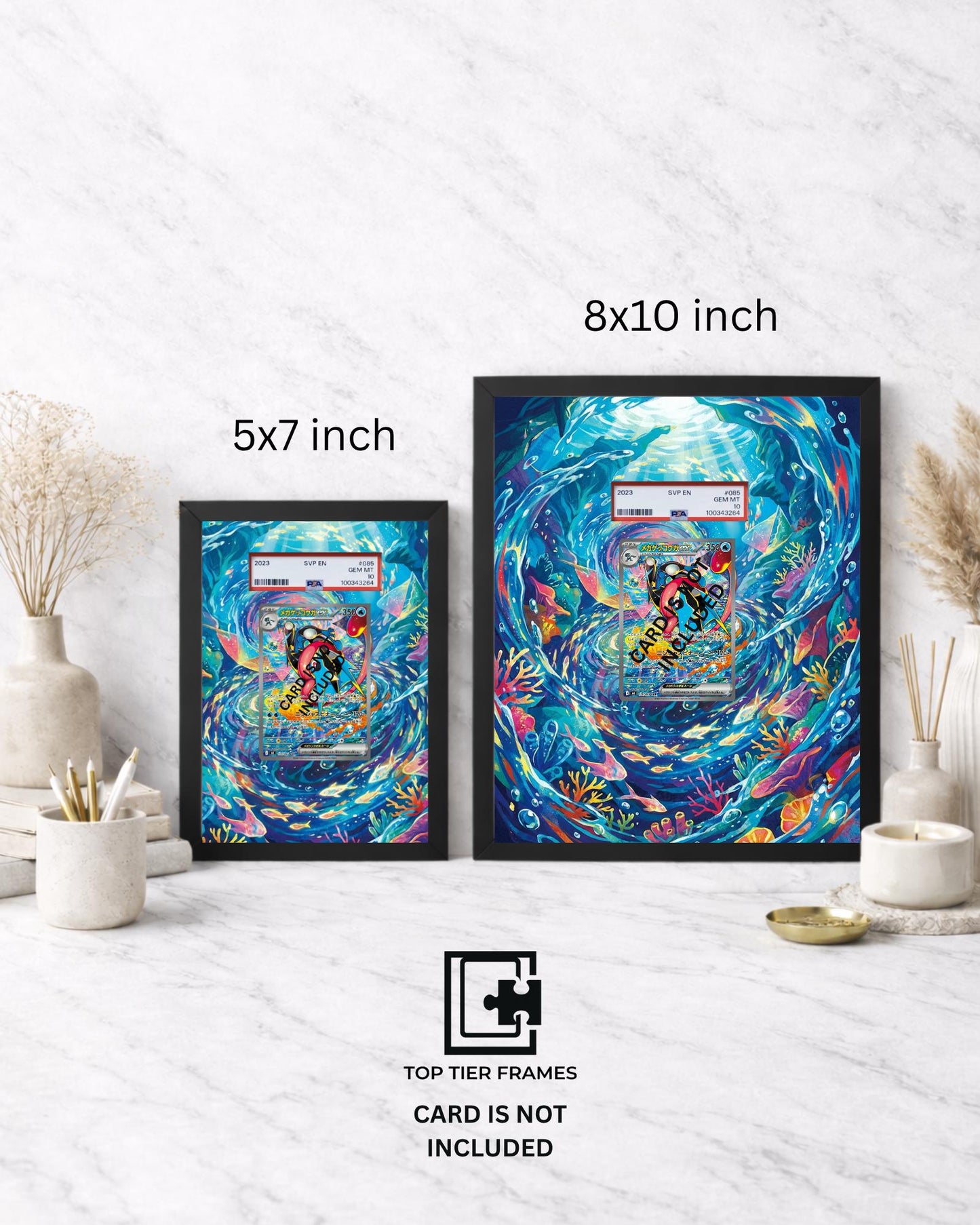 Premium Frame for Greninja from Chaos Rising | 8x10 / 5x7 Graded Slab or Raw Card Display | Extended Art Wall Decor