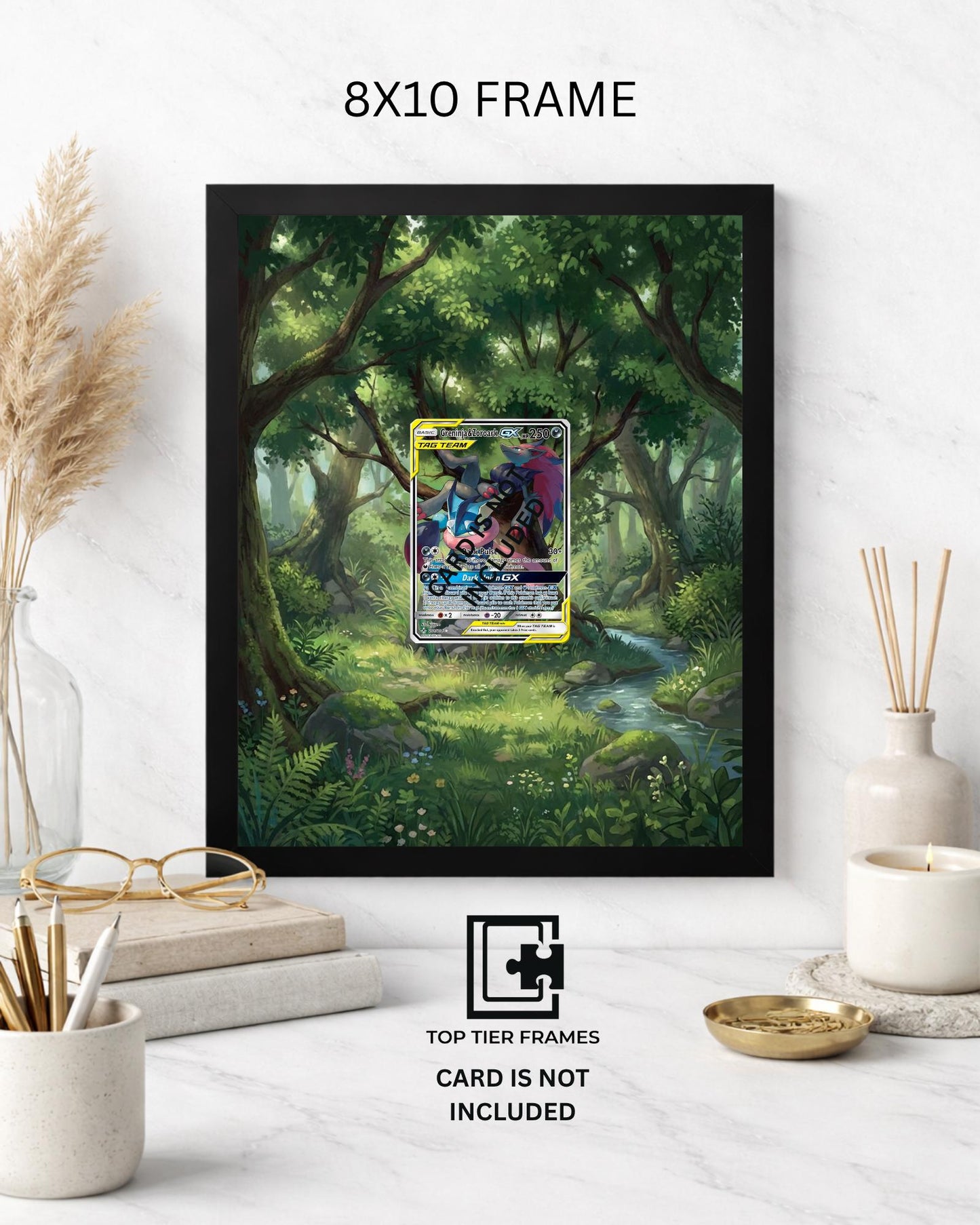 Premium Frame for Greninja and Zoroark | 8x10 / 5x7 Graded Slab or Raw Card Display | Extended Art Wall Decor