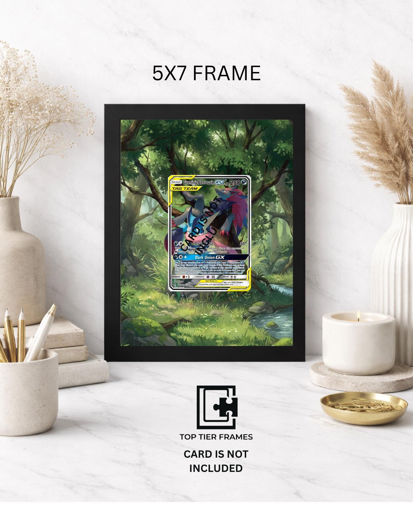 Premium Frame for Greninja and Zoroark | 8x10 / 5x7 Graded Slab or Raw Card Display | Extended Art Wall Decor