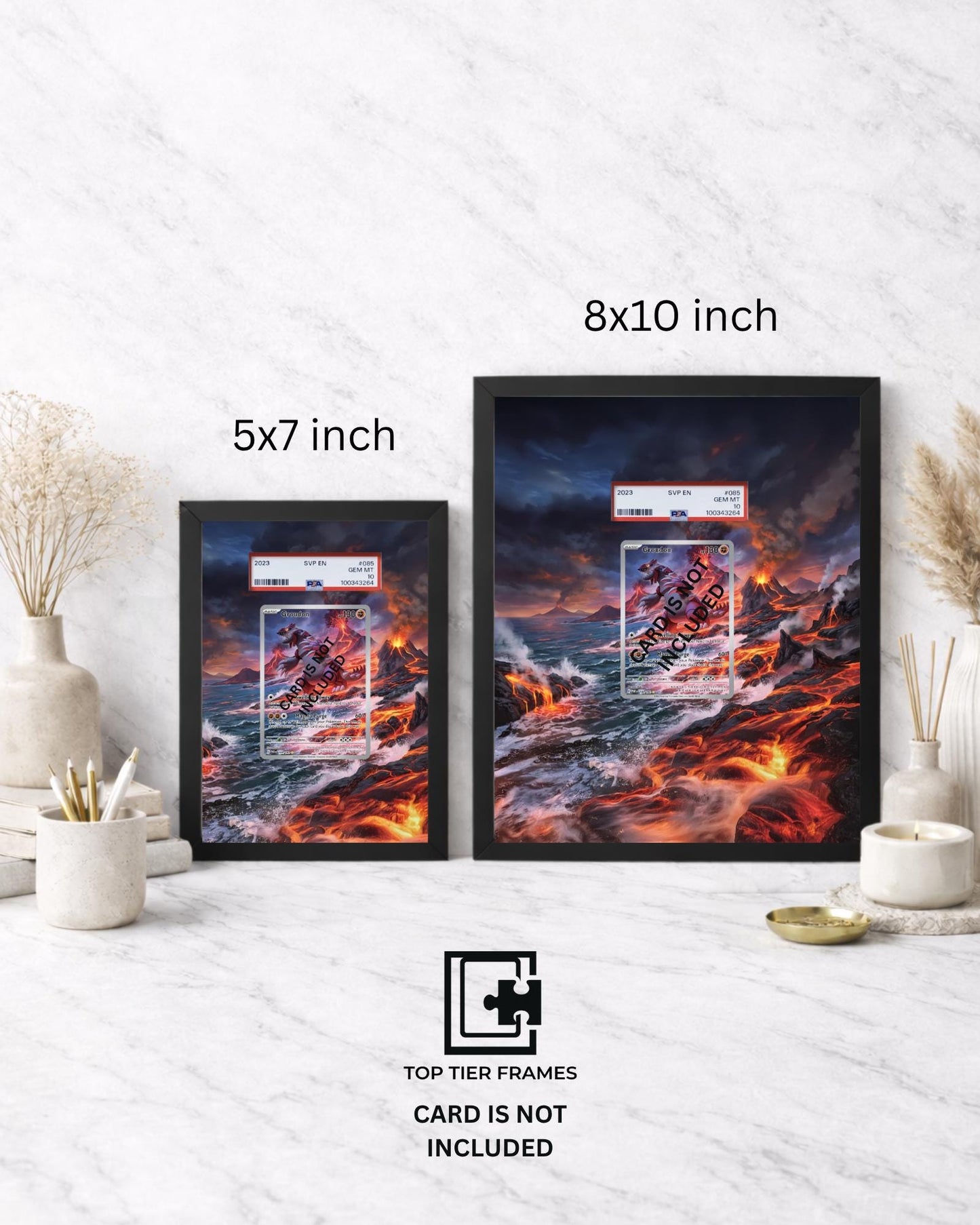 Premium Frame for Groudon 199/182 | 8x10 / 5x7 Graded Slab or Raw Card Display | Extended Art Wall Decor