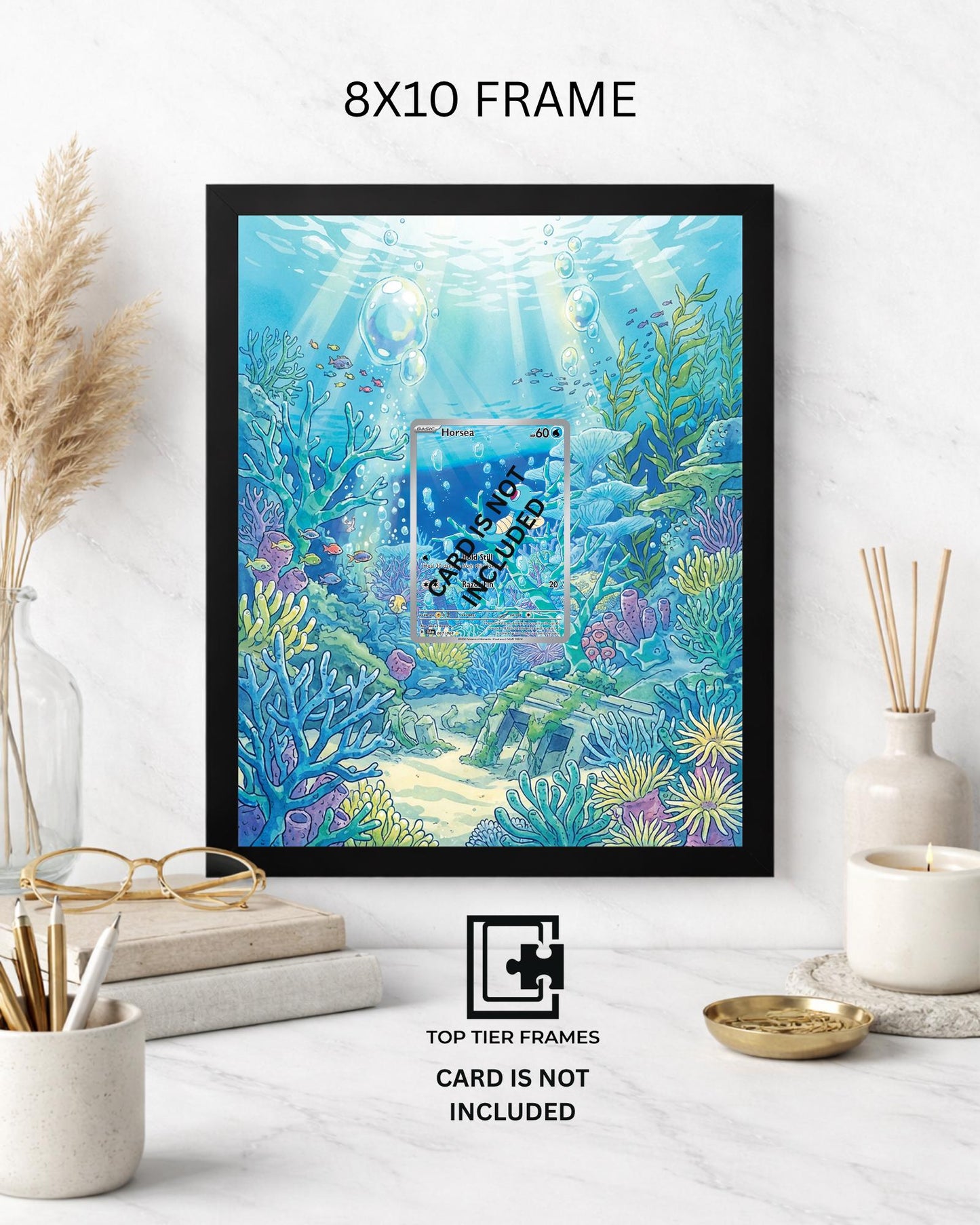 Premium Frame for Horsea 067/064 | 8x10 / 5x7 Graded Slab or Raw Card Display | Extended Art Wall Decor