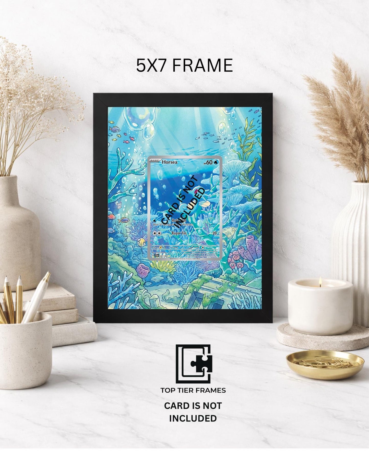 Premium Frame for Horsea 067/064 | 8x10 / 5x7 Graded Slab or Raw Card Display | Extended Art Wall Decor
