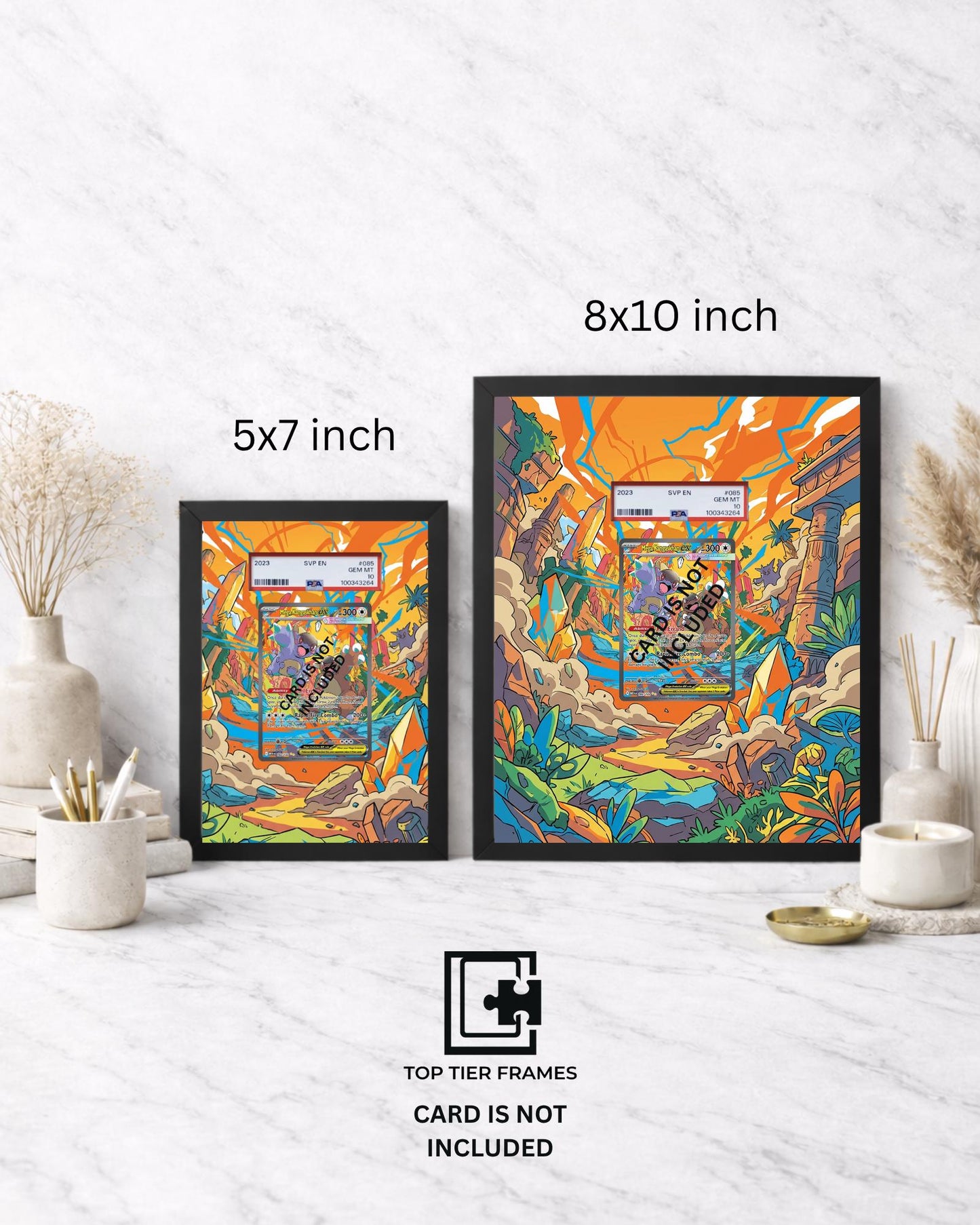 Premium Frame for Kangaskhan 182/132 | 8x10 / 5x7 Graded Slab or Raw Card Display | Extended Art Wall Decor