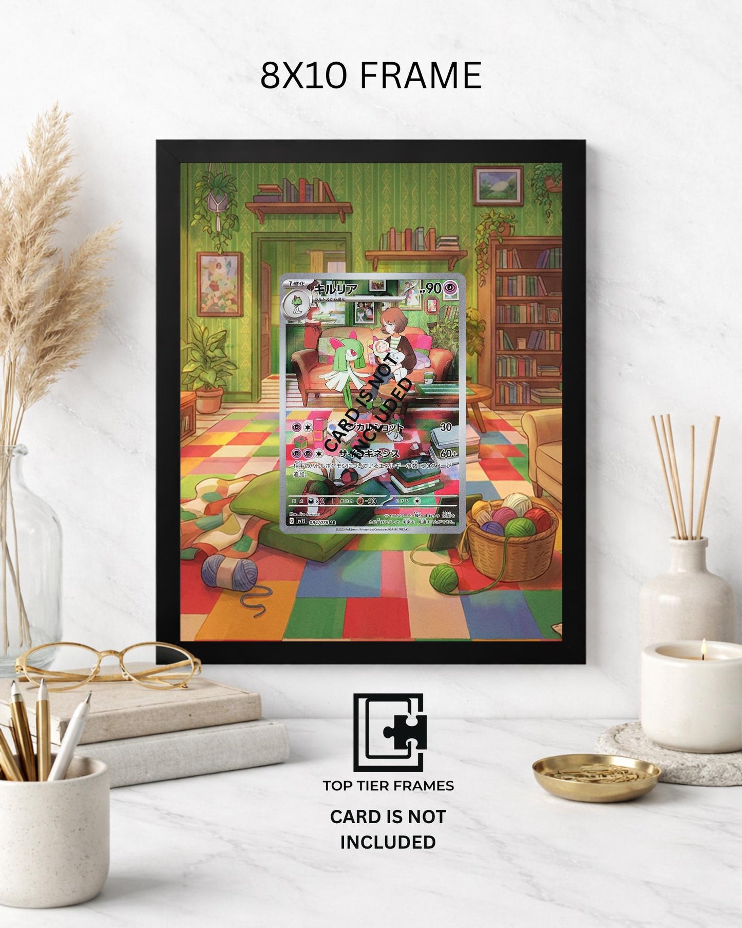 Premium Frame for Kirlia | 8x10 / 5x7 Graded Slab or Raw Card Display | Extended Art Wall Decor