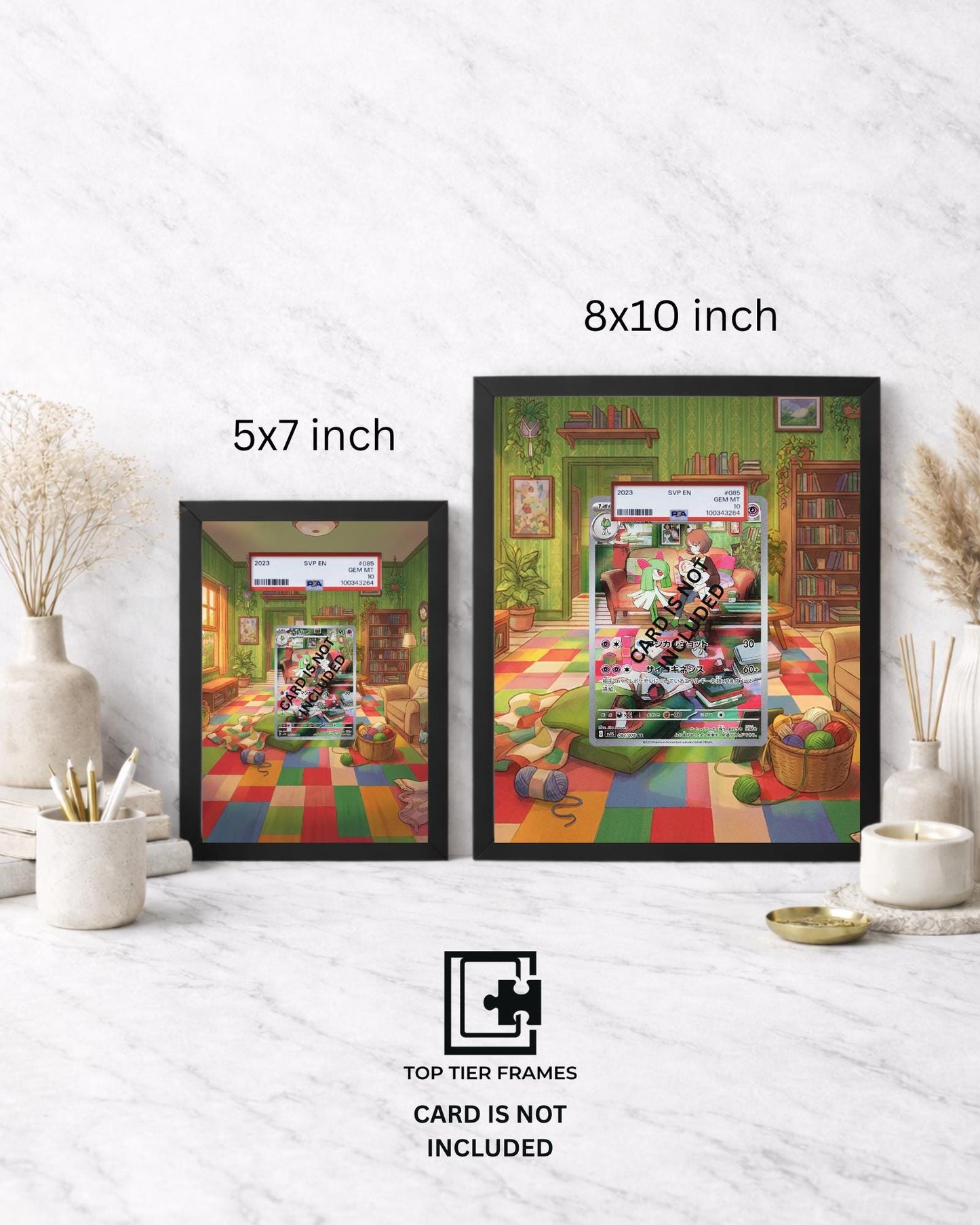 Premium Frame for Kirlia | 8x10 / 5x7 Graded Slab or Raw Card Display | Extended Art Wall Decor