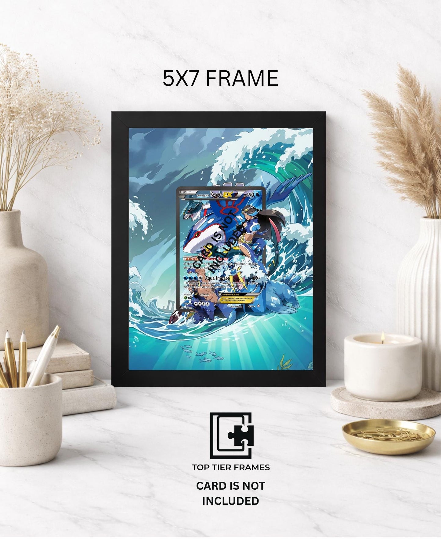Premium Frame for Kyogre | 8x10 / 5x7 Graded Slab or Raw Card Display | Extended Art Wall Decor