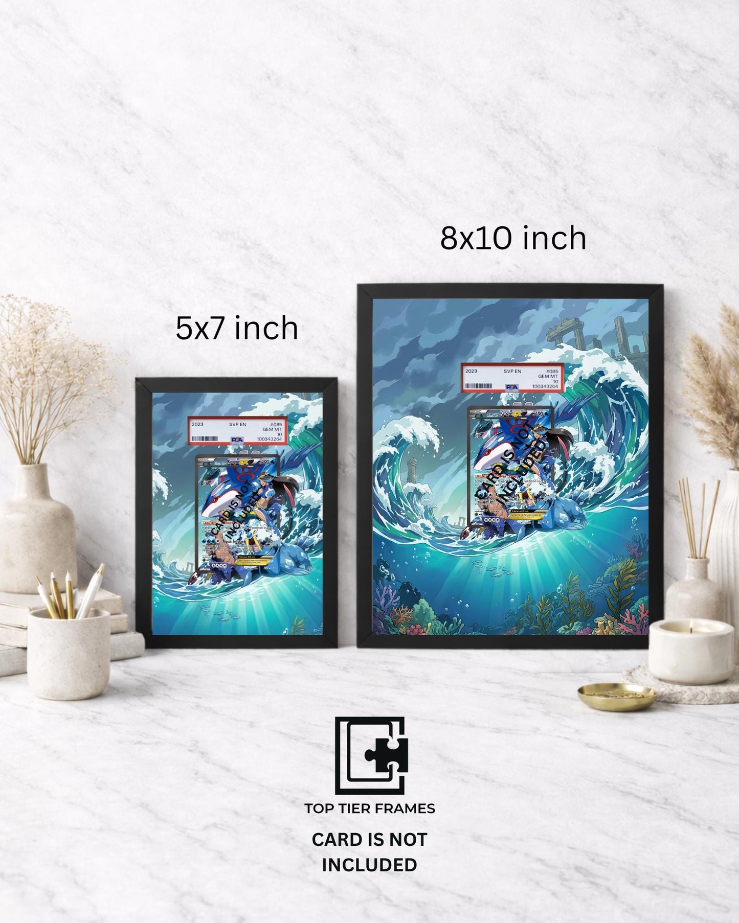 Premium Frame for Kyogre | 8x10 / 5x7 Graded Slab or Raw Card Display | Extended Art Wall Decor
