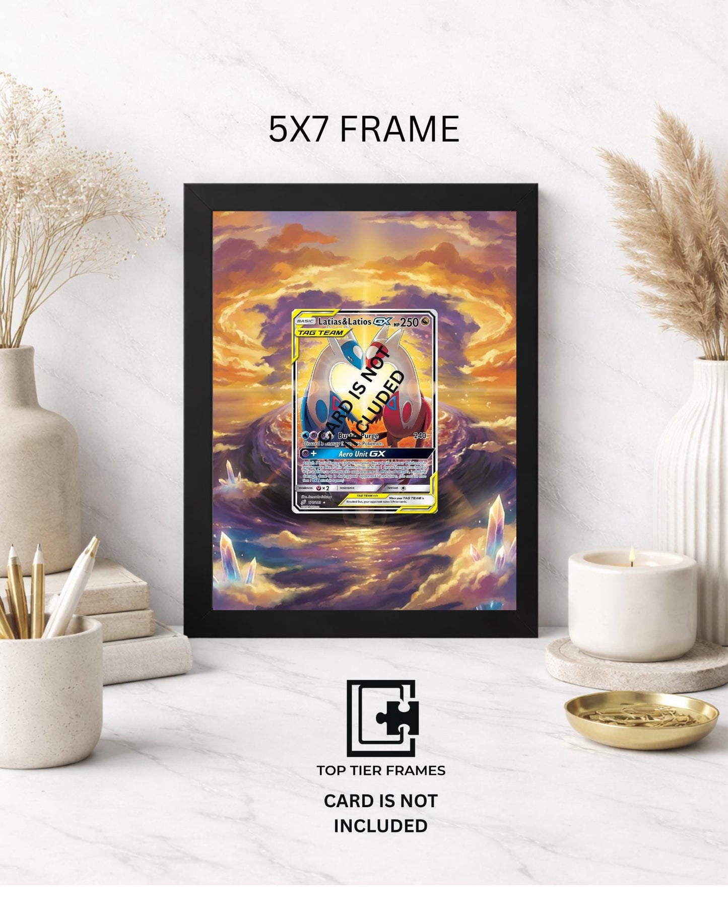 Premium Frame for Latias and Latios GX | 8x10 / 5x7 Graded Slab or Raw Card Display | Extended Art Wall Decor
