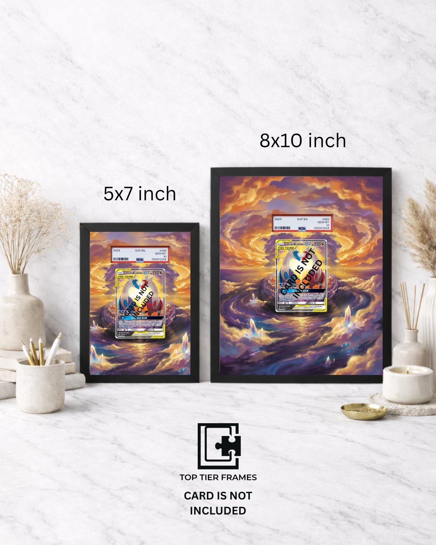 Premium Frame for Latias and Latios GX | 8x10 / 5x7 Graded Slab or Raw Card Display | Extended Art Wall Decor