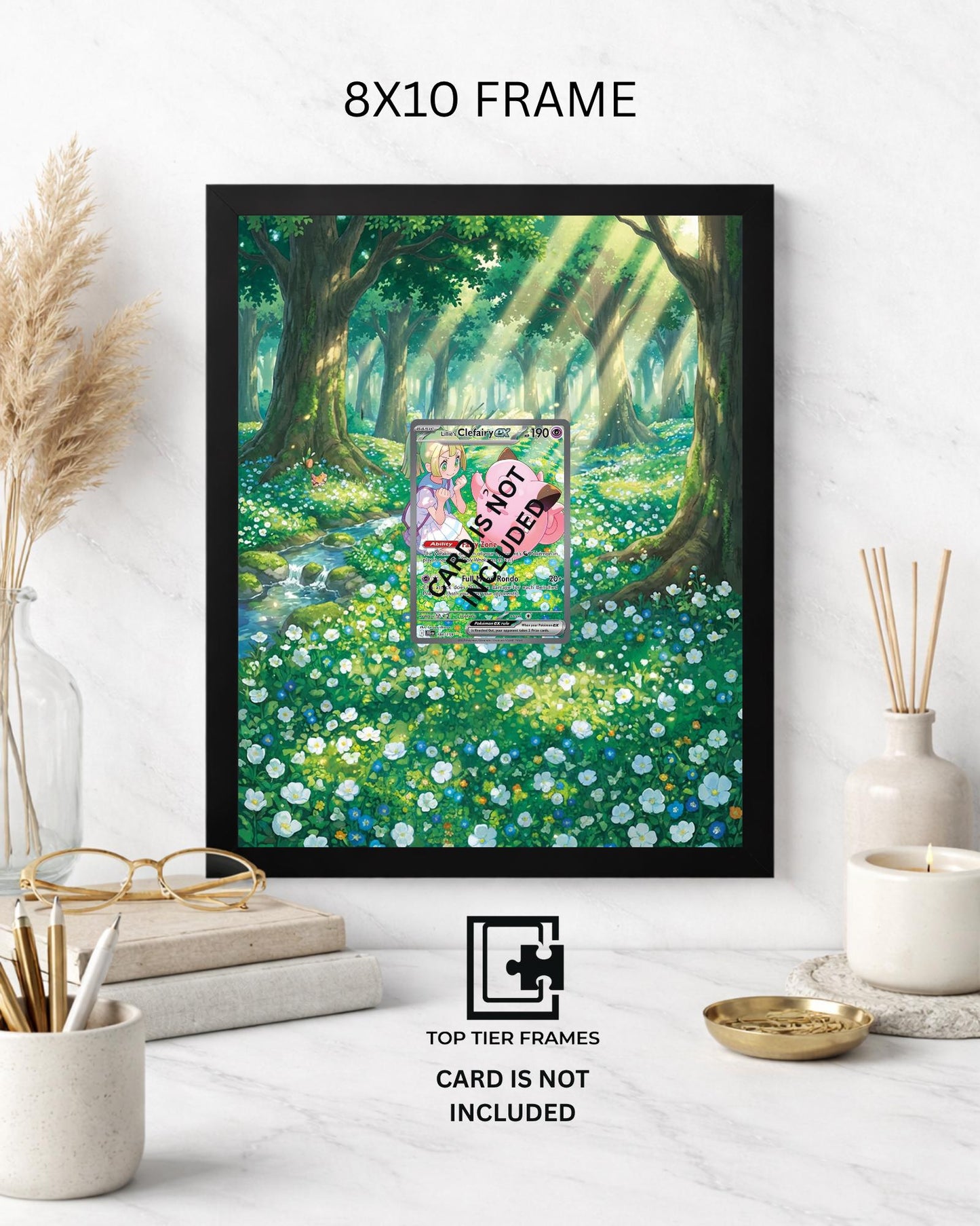 Premium Frame for Lillie's Clefairy Ex 184/159 | 8x10 / 5x7 Graded Slab or Raw Card Display | Extended Art Wall Decor