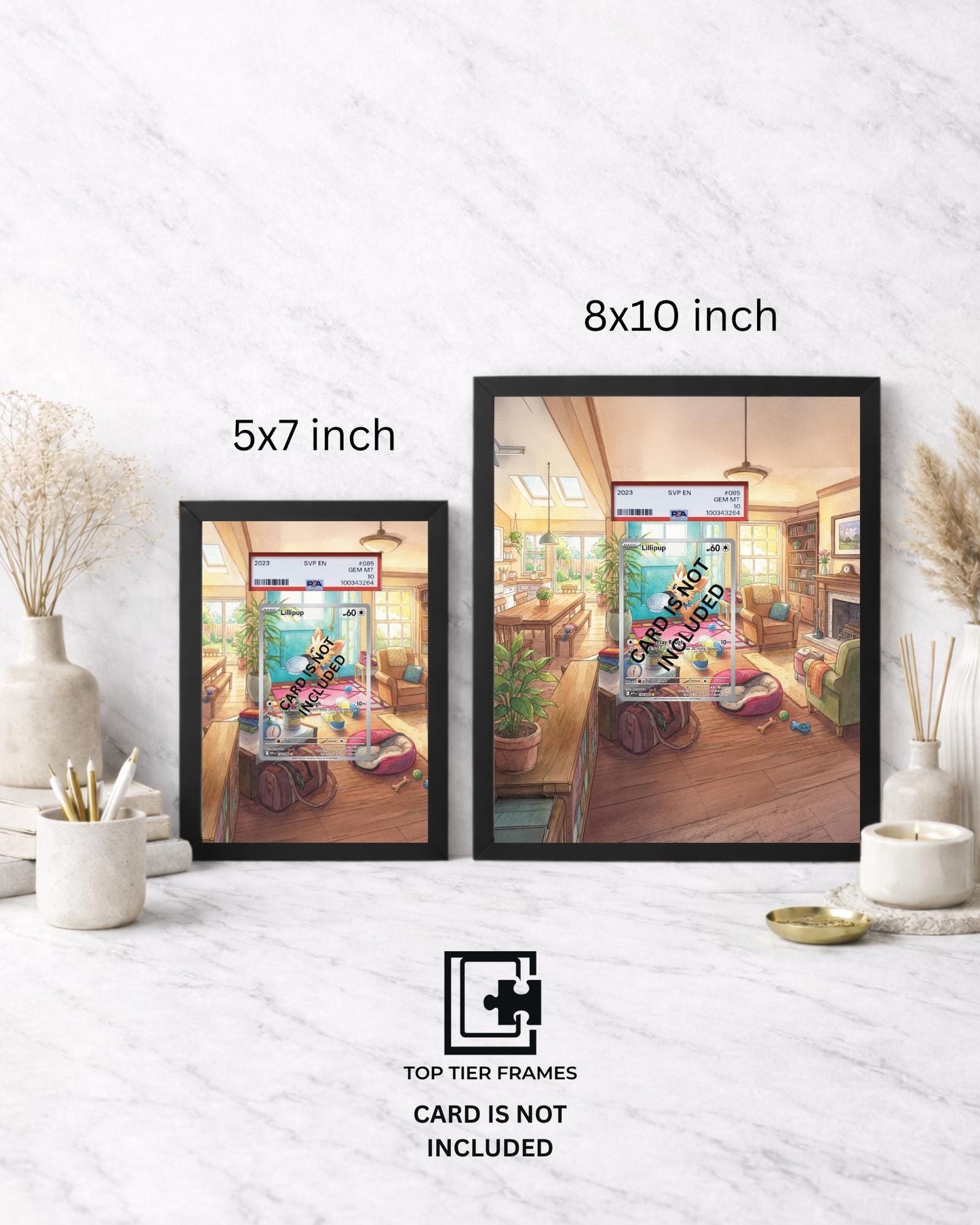 Premium Frame for Lillipup 154/086| 8x10 / 5x7 Graded Slab or Raw Card Display | Extended Art Wall Decor