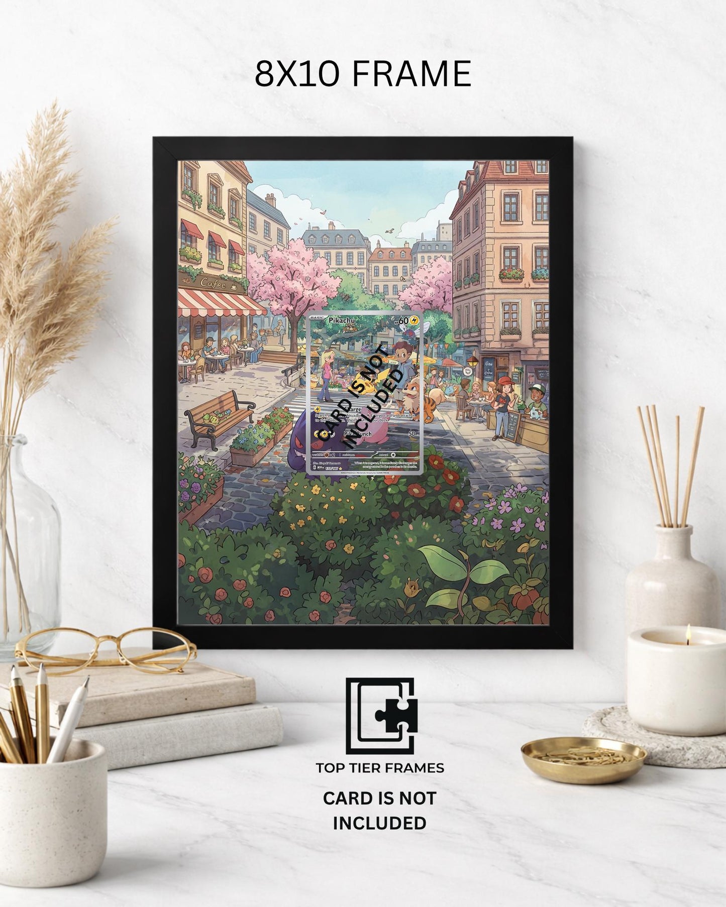 Pikachu 173/165 Pokémon TCG card display frame - extended art wall decor