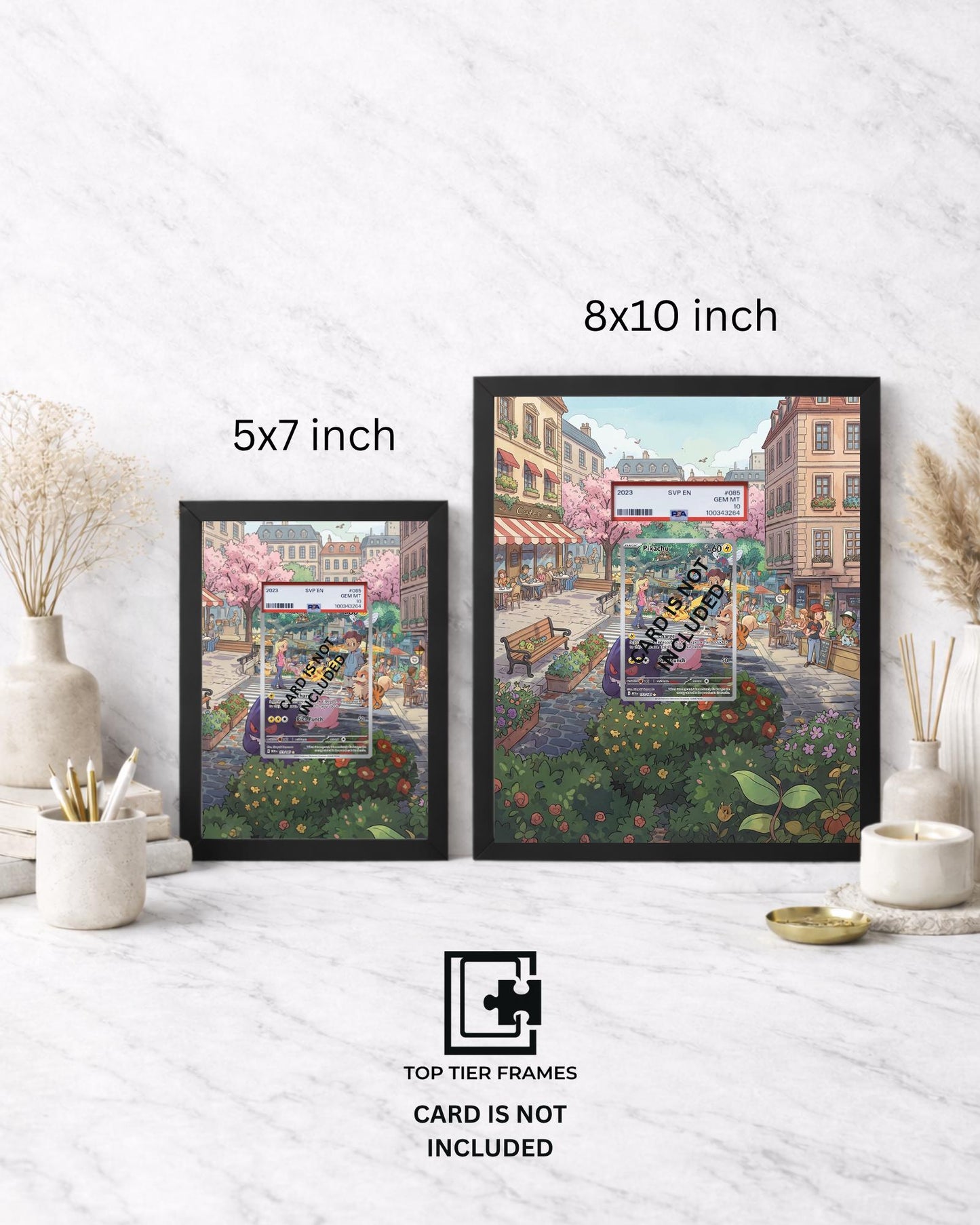 Premium Frame for Pikachu 173/165 | 8x10 / 5x7 Graded Slab or Raw Card Display | Extended Art Wall Decor
