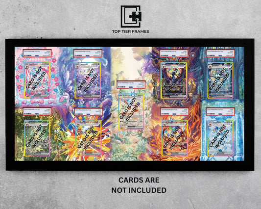 9-Cards Prismatic God Pack Pokémon TCG card display frame - extended art wall decor