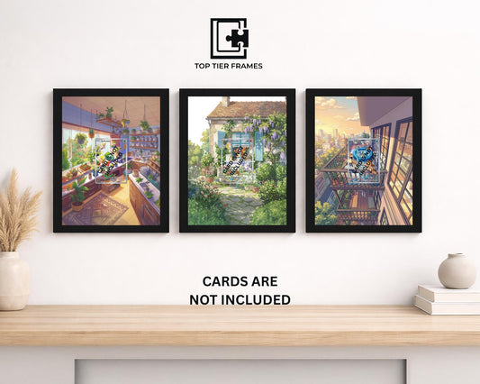 Kanto Starters Extended Art Pokémon TCG card display frame - extended art wall decor