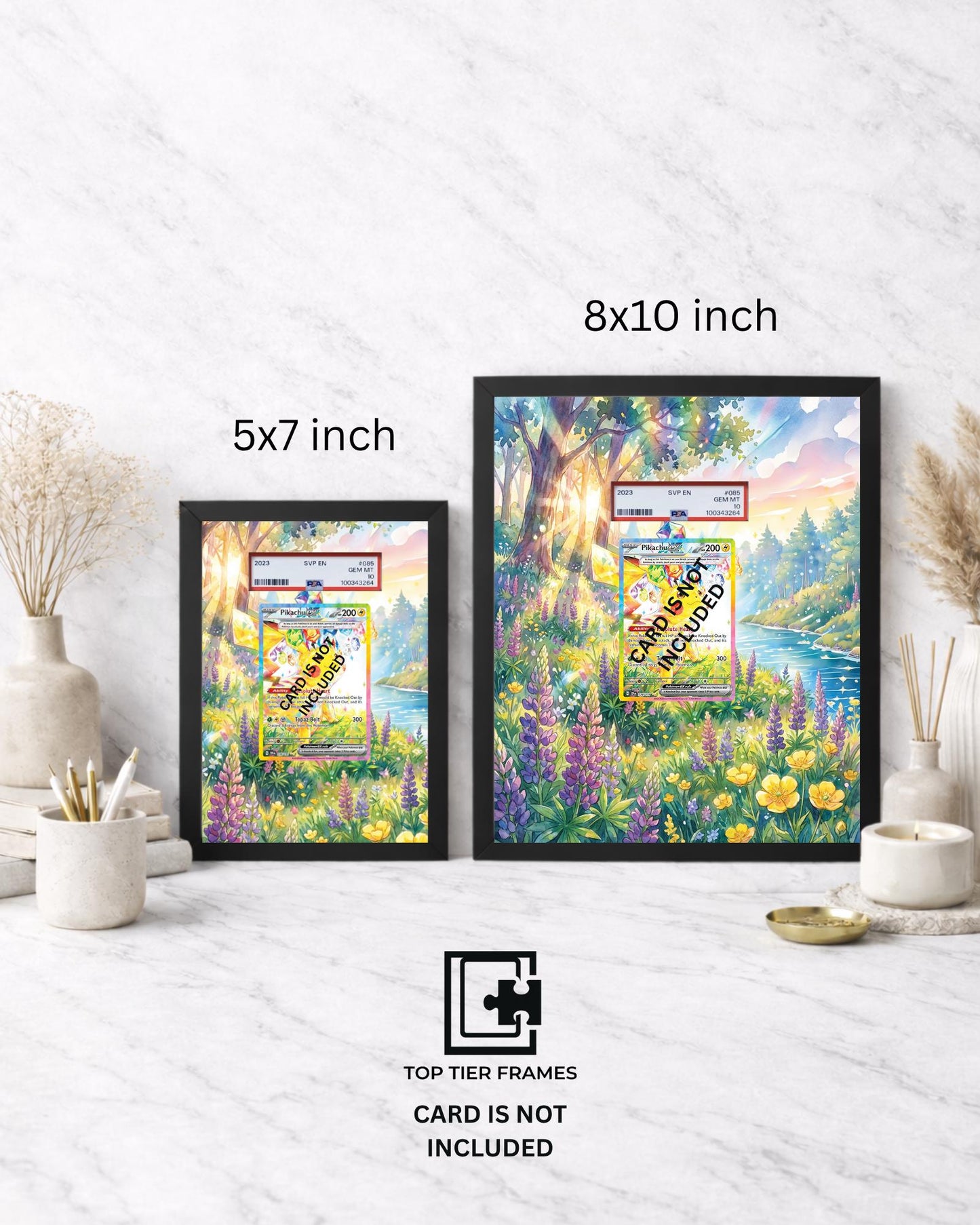 Premium Frame for Vaporeon Pikachu 238/191 | 8x10 / 5x7 Graded Slab or Raw Card Display | Extended Art Wall Decor