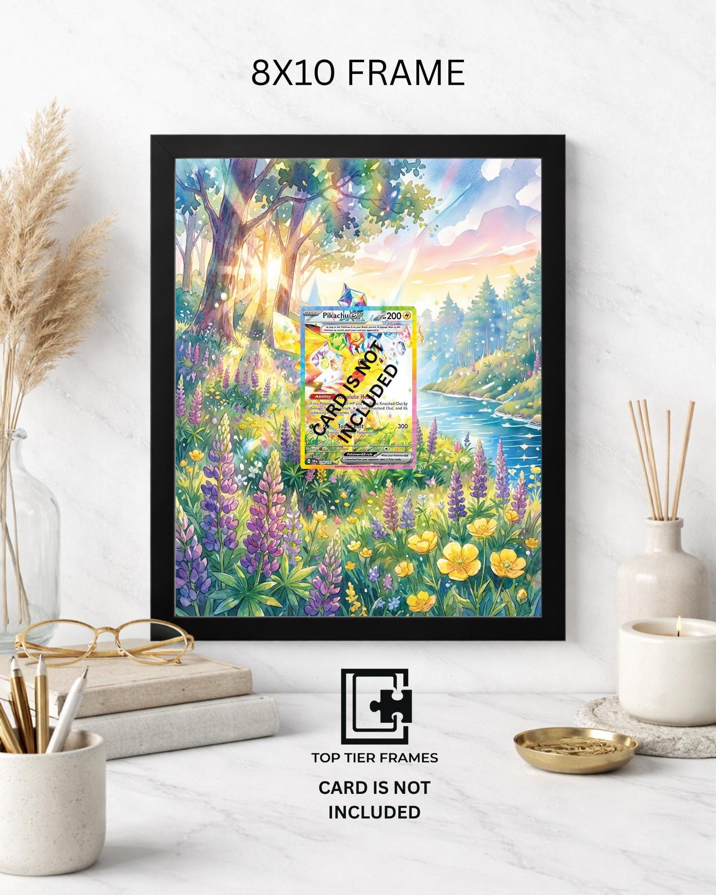 Premium Frame for Vaporeon Pikachu 238/191 | 8x10 / 5x7 Graded Slab or Raw Card Display | Extended Art Wall Decor