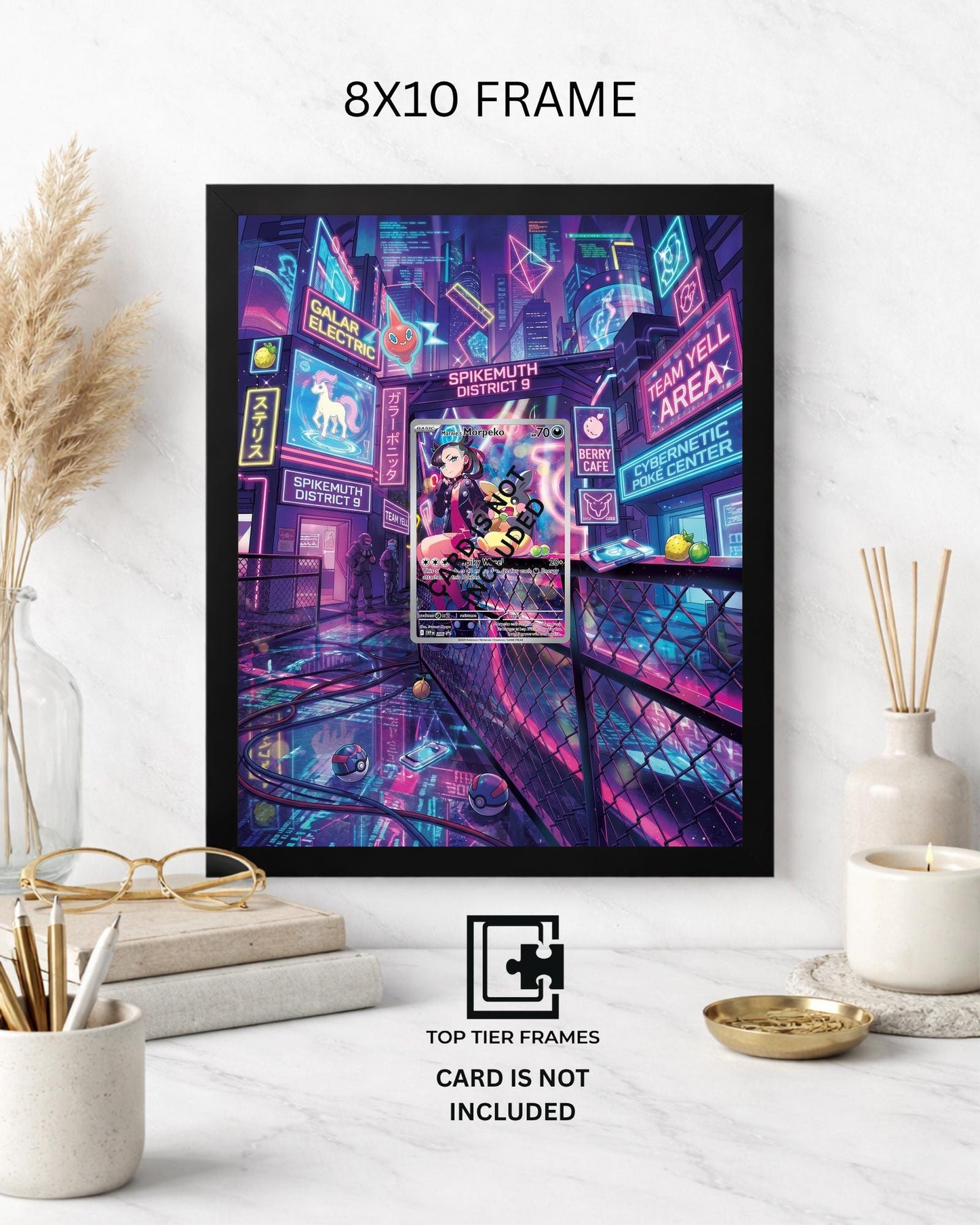Premium Frame for Marnie's Morpeko 206 Promo | 8x10 / 5x7 Graded Slab or Raw Card Display | Extended Art Wall Decor