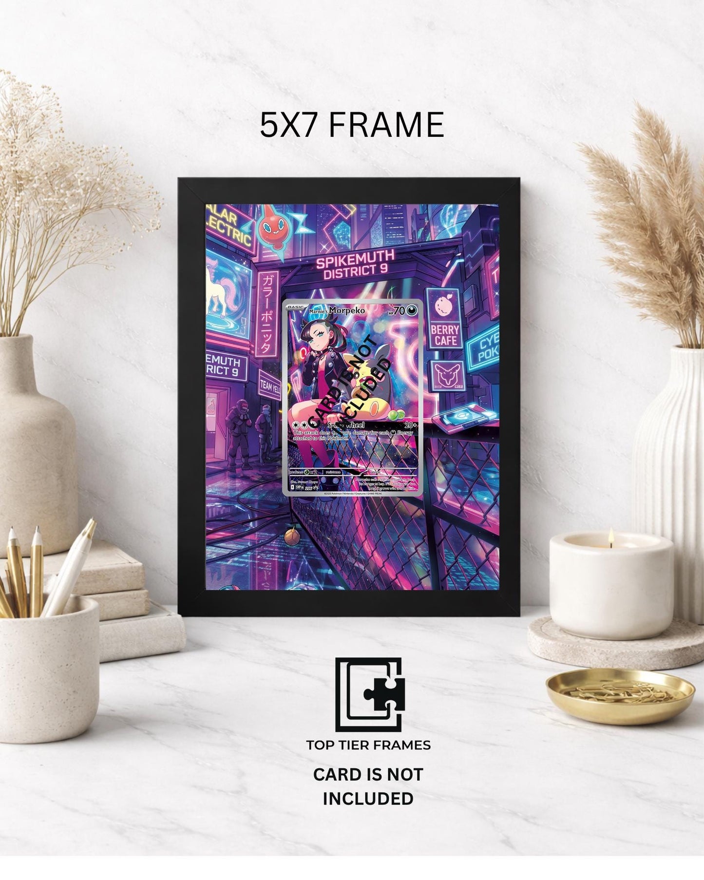 Premium Frame for Marnie's Morpeko 206 Promo | 8x10 / 5x7 Graded Slab or Raw Card Display | Extended Art Wall Decor