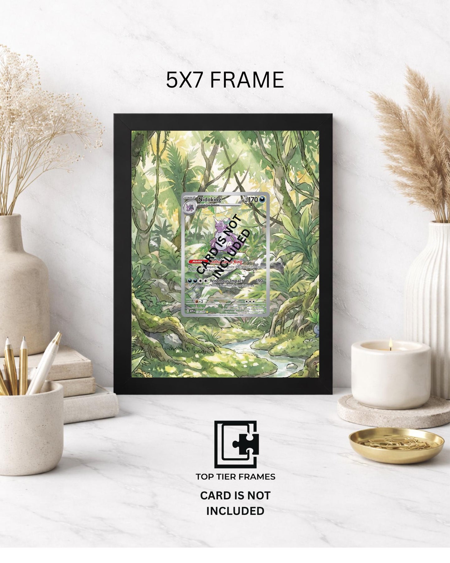 Premium Frame for Nidoking 174/165 | 8x10 / 5x7 Graded Slab or Raw Card Display | Extended Art Wall Decor