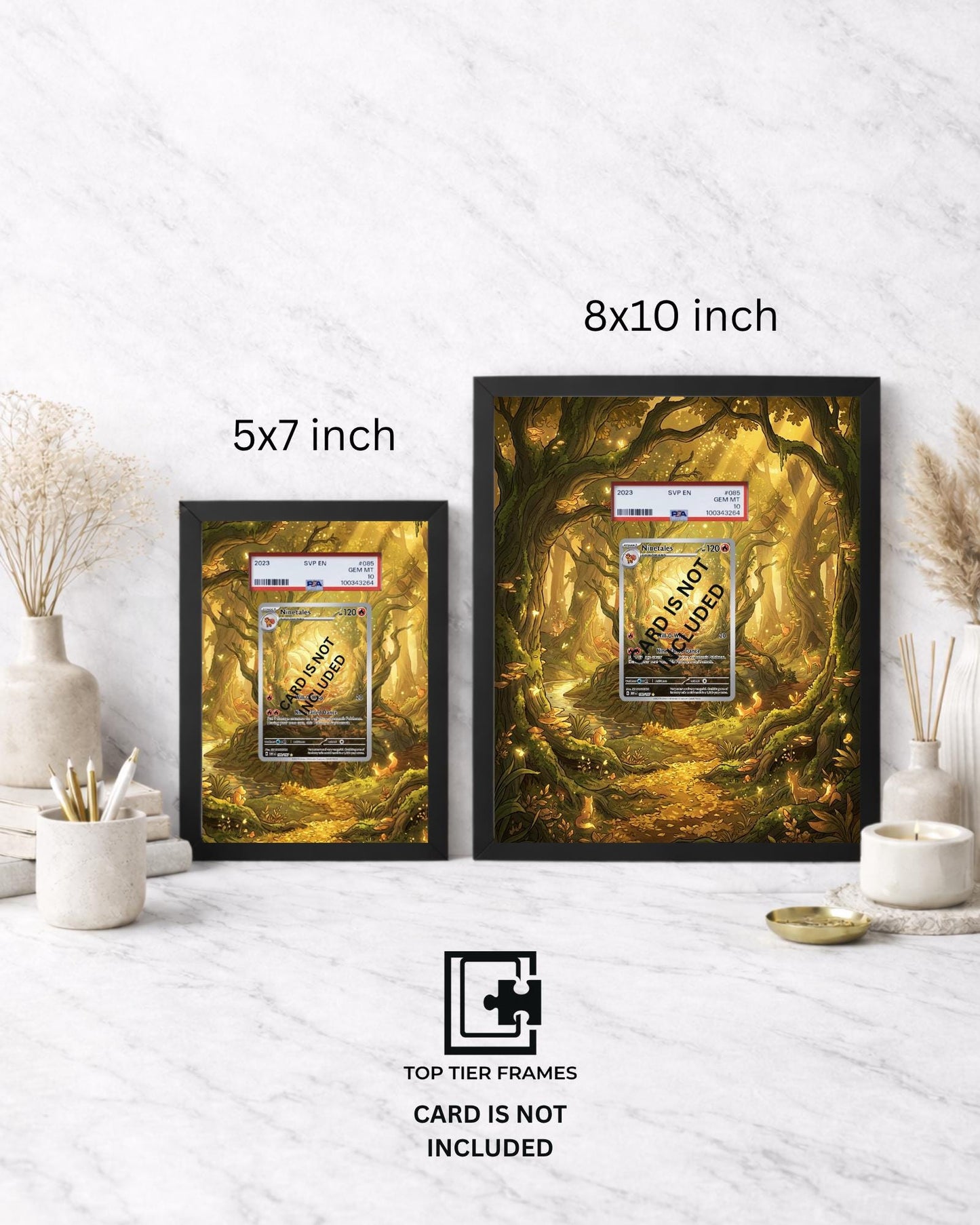 Premium Frame for Ninetales 199/197 | 8x10 / 5x7 Graded Slab or Raw Card Display | Extended Art Wall Decor