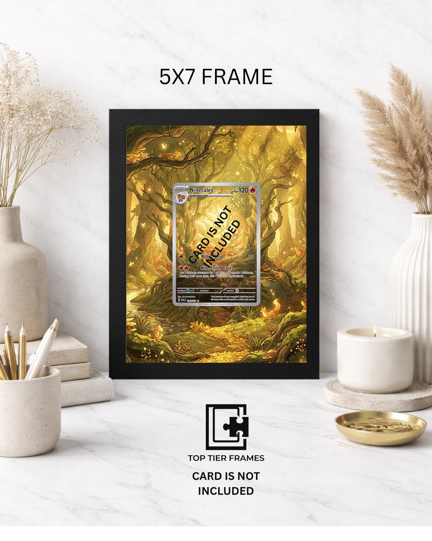 Premium Frame for Ninetales 199/197 | 8x10 / 5x7 Graded Slab or Raw Card Display | Extended Art Wall Decor