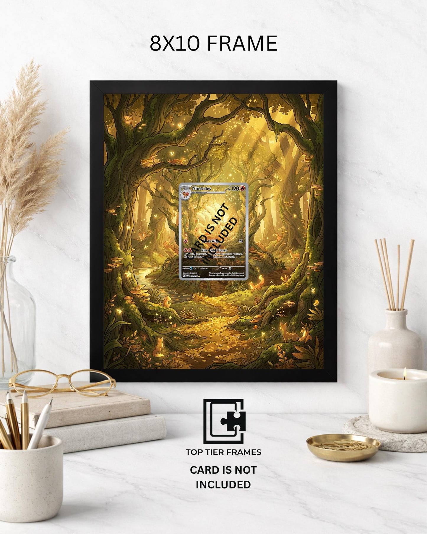 Premium Frame for Ninetales 199/197 | 8x10 / 5x7 Graded Slab or Raw Card Display | Extended Art Wall Decor