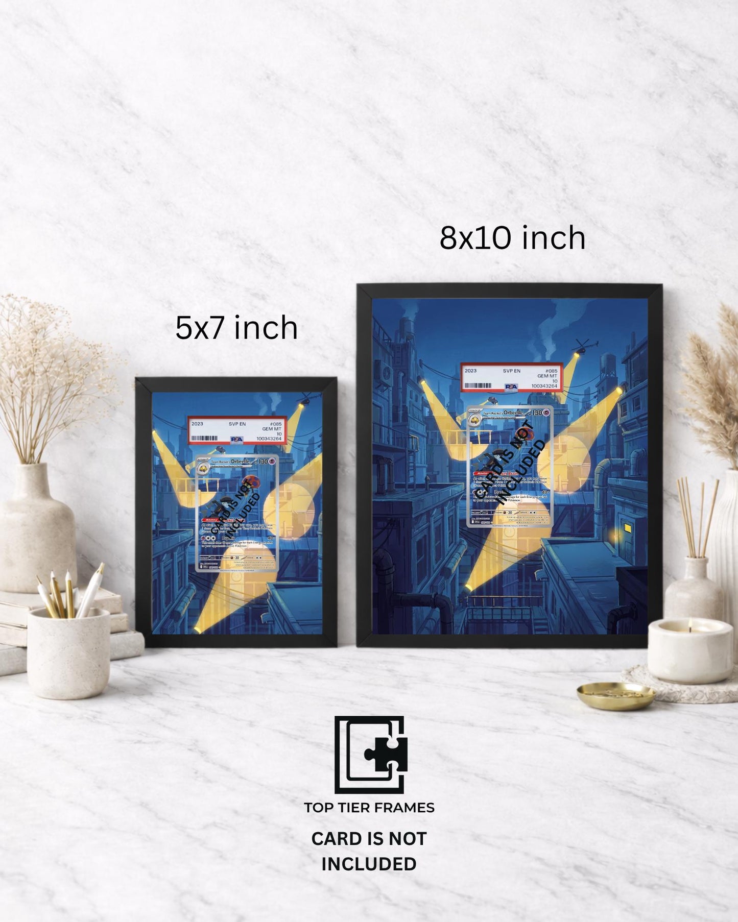 Premium Frame for Team Rocket's Orbeetle 198/182| 8x10 / 5x7 Graded Slab or Raw Card Display | Extended Art Wall Decor