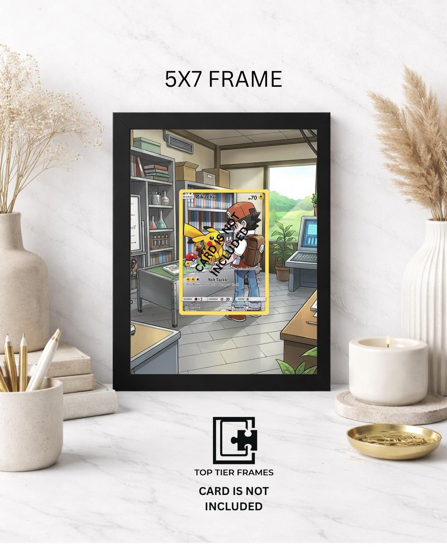 Premium Frame for Pikachu 241/236 | 8x10 / 5x7 Graded Slab or Raw Card Display | Extended Art Wall Decor