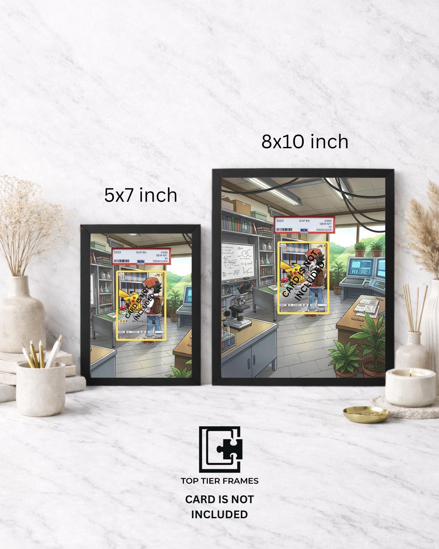 Premium Frame for Pikachu 241/236 | 8x10 / 5x7 Graded Slab or Raw Card Display | Extended Art Wall Decor