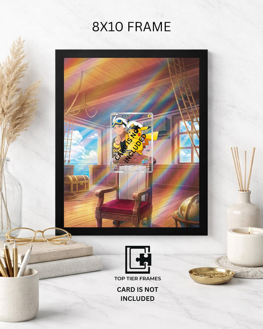 Premium Frame for Captain Pikachu | 8x10 / 5x7 Graded Slab or Raw Card Display | Extended Art Wall Decor