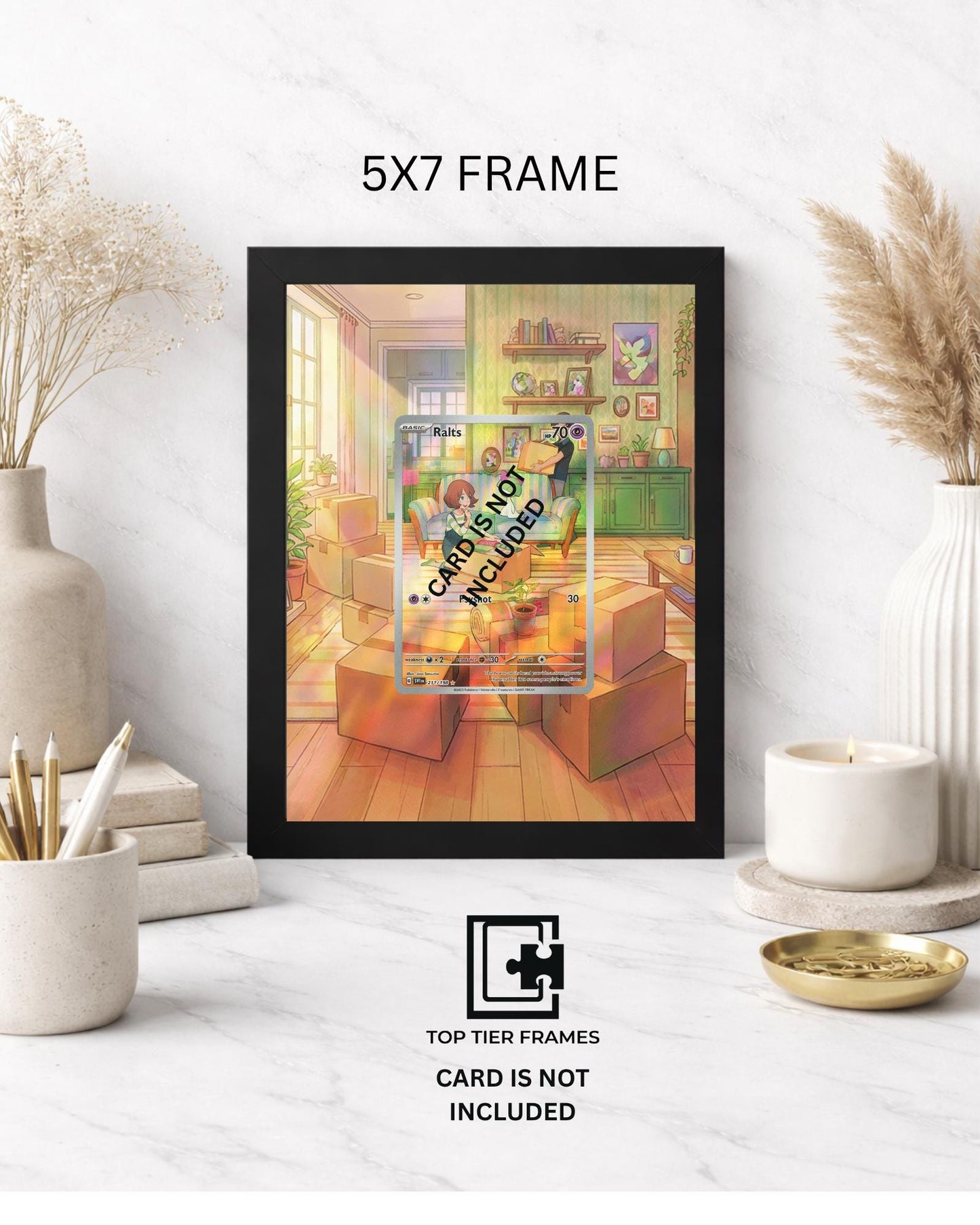 Premium Frame for Ralts 211/198 | 8x10 / 5x7 Graded Slab or Raw Card Display | Extended Art Wall Decor