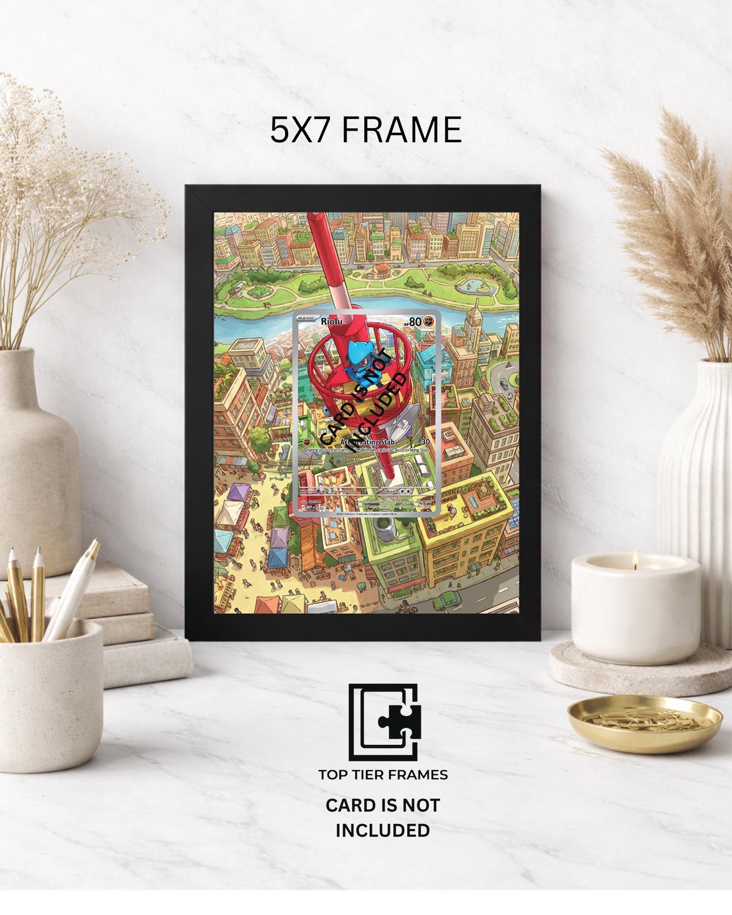 Premium Frame for Riolu 010 Promo | 8x10 / 5x7 Graded Slab or Raw Card Display | Extended Art Wall Decor