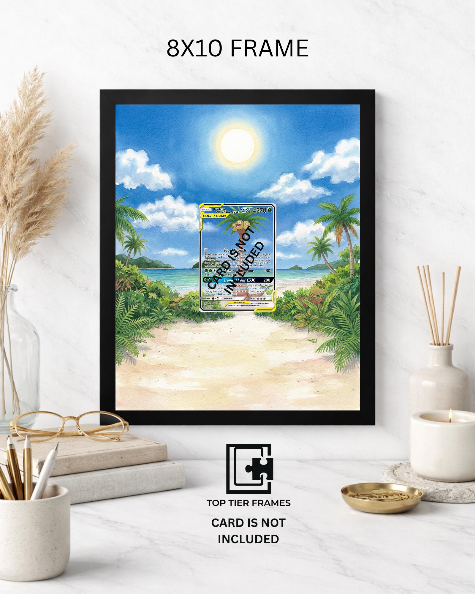 Rowlet and Exeggutor GX Pokémon TCG card display frame - extended art wall decor