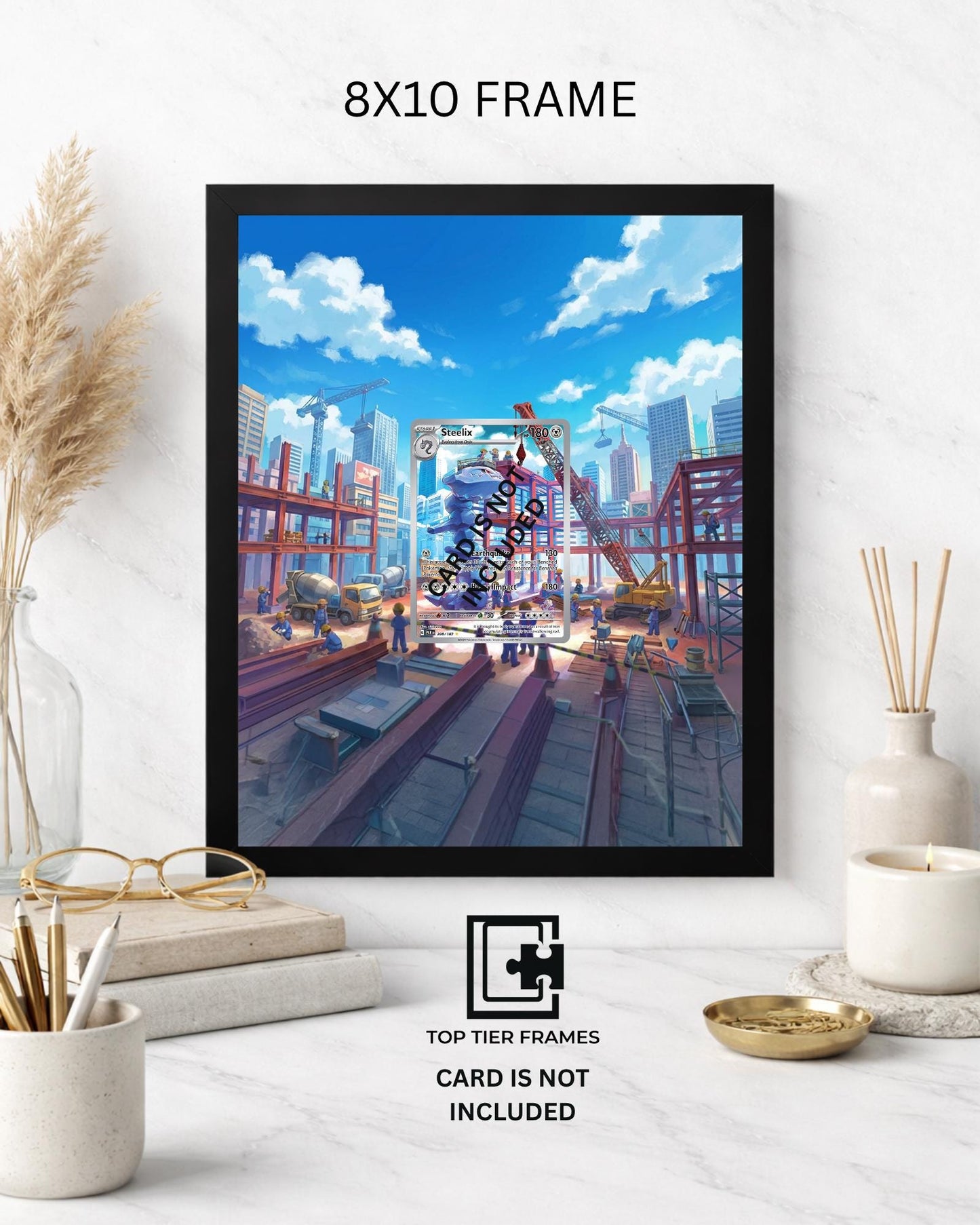 Steelix 208/182 Pokémon TCG card display frame - extended art wall decor