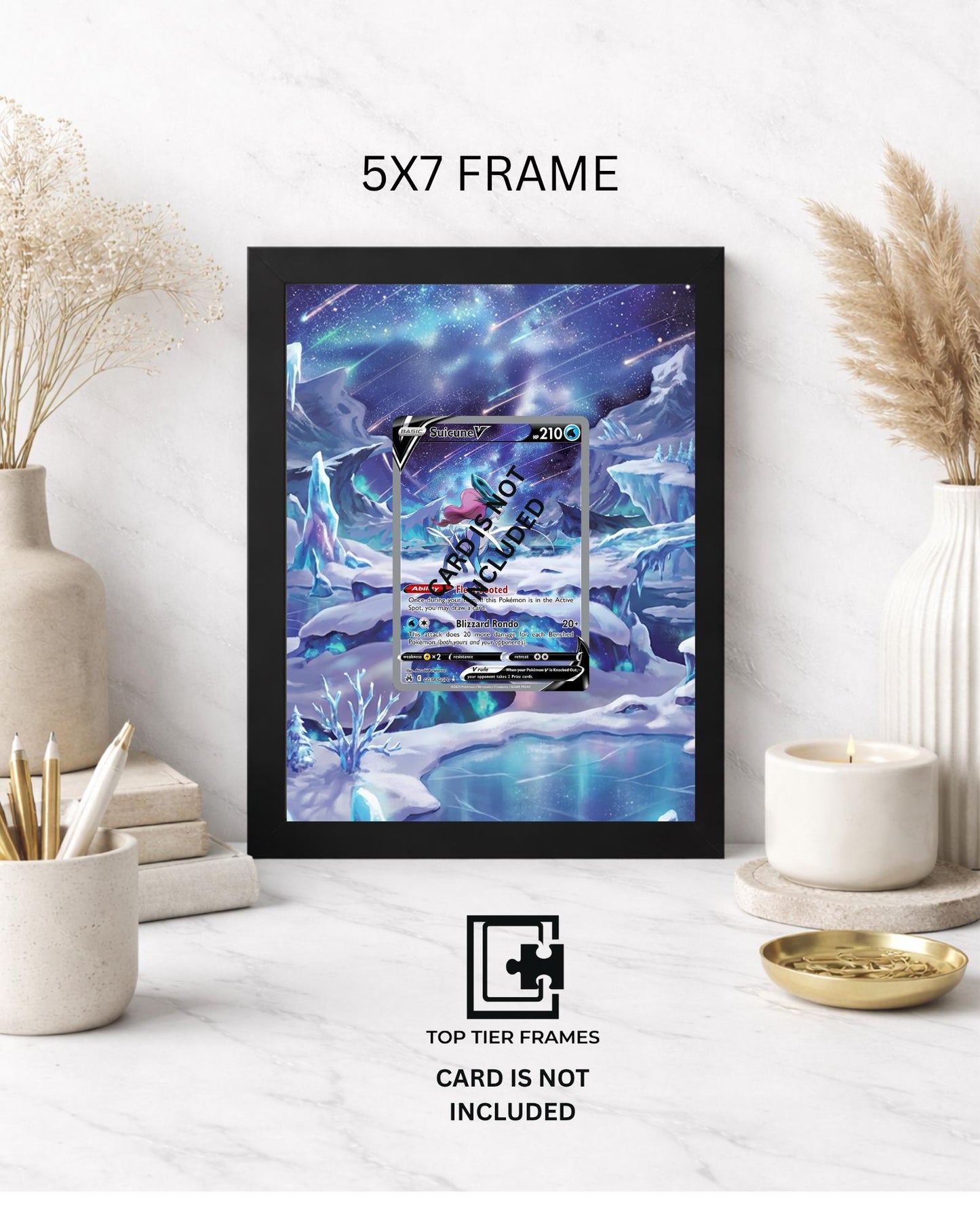 Premium Frame for Suicune V GG38/GG70 | 8x10 / 5x7 Graded Slab or Raw Card Display | Extended Art Wall Decor