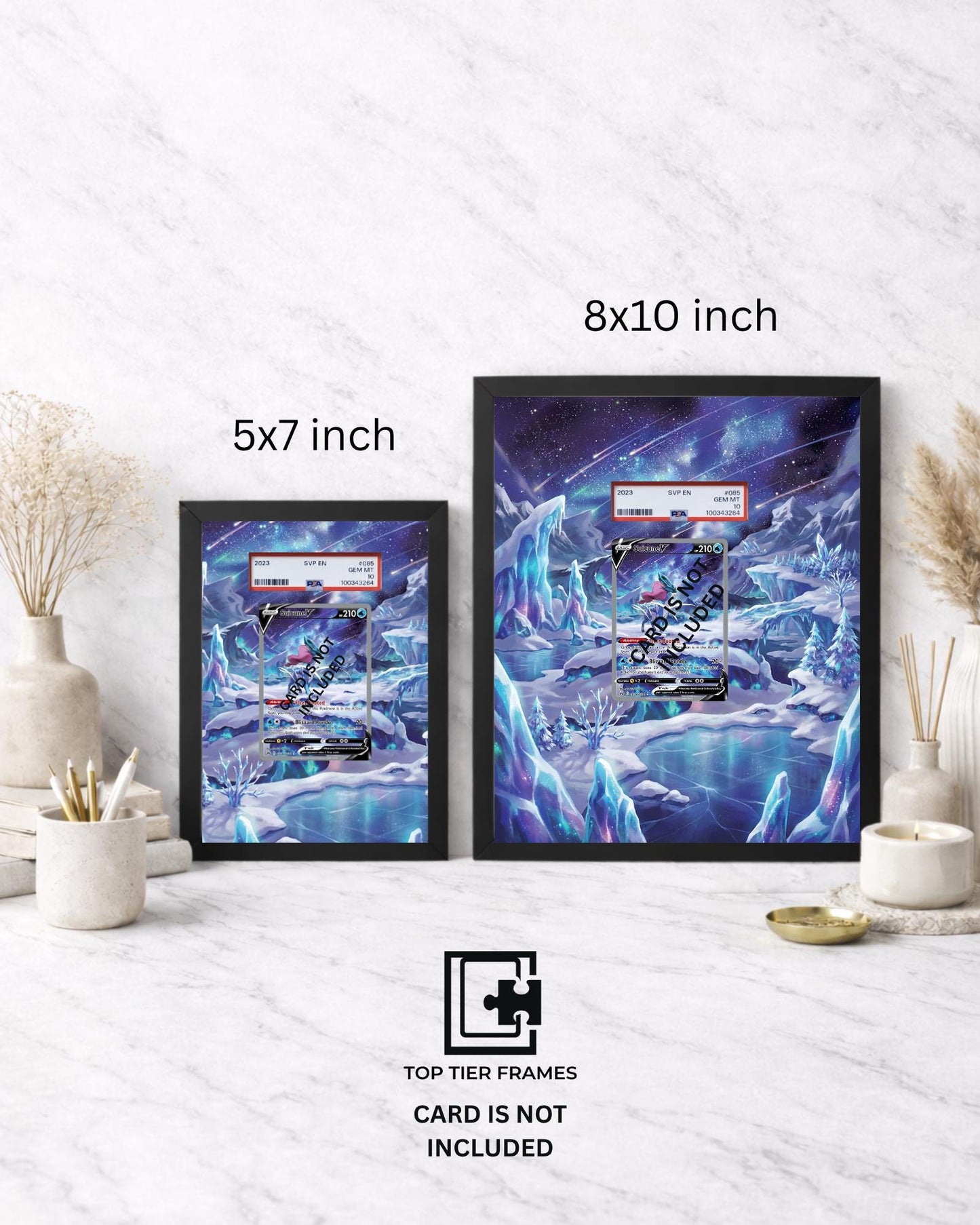 Premium Frame for Suicune V GG38/GG70 | 8x10 / 5x7 Graded Slab or Raw Card Display | Extended Art Wall Decor