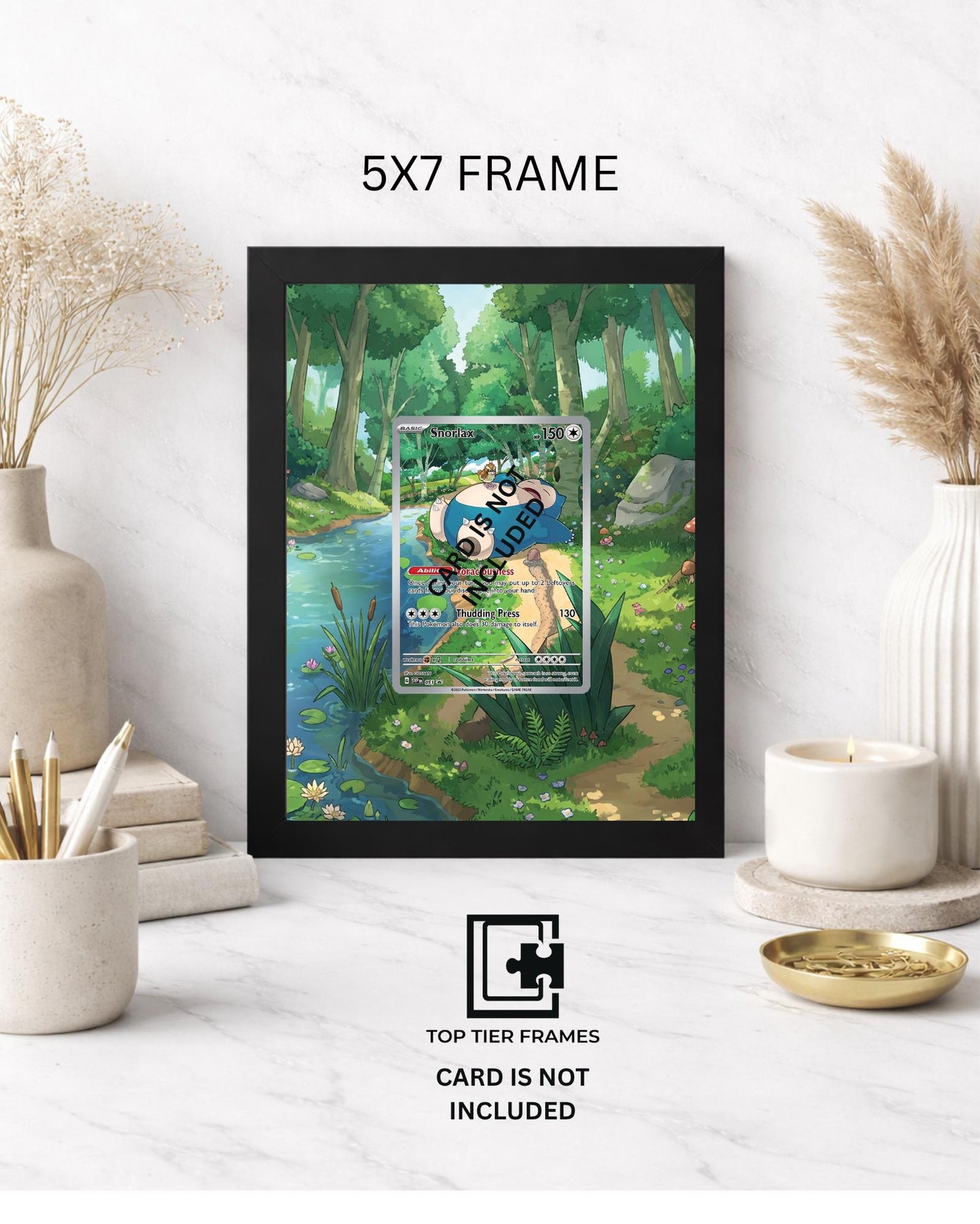 Premium Frame for Snorlax Promo 051 | 8x10 / 5x7 Graded Slab or Raw Card Display | Extended Art Wall Decor
