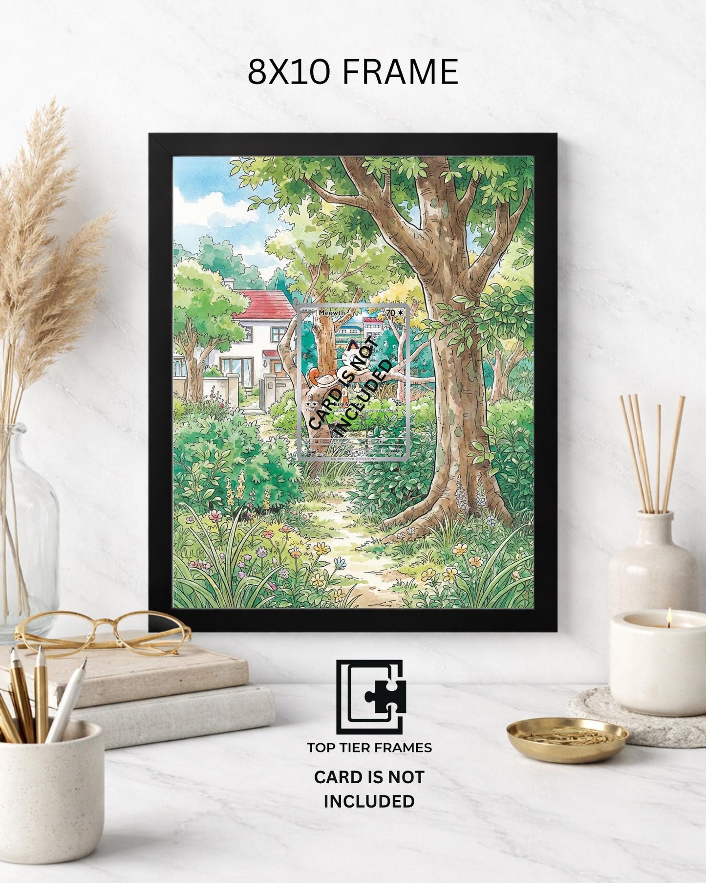 Meowth 106/094 Pokémon TCG card display frame - extended art wall decor