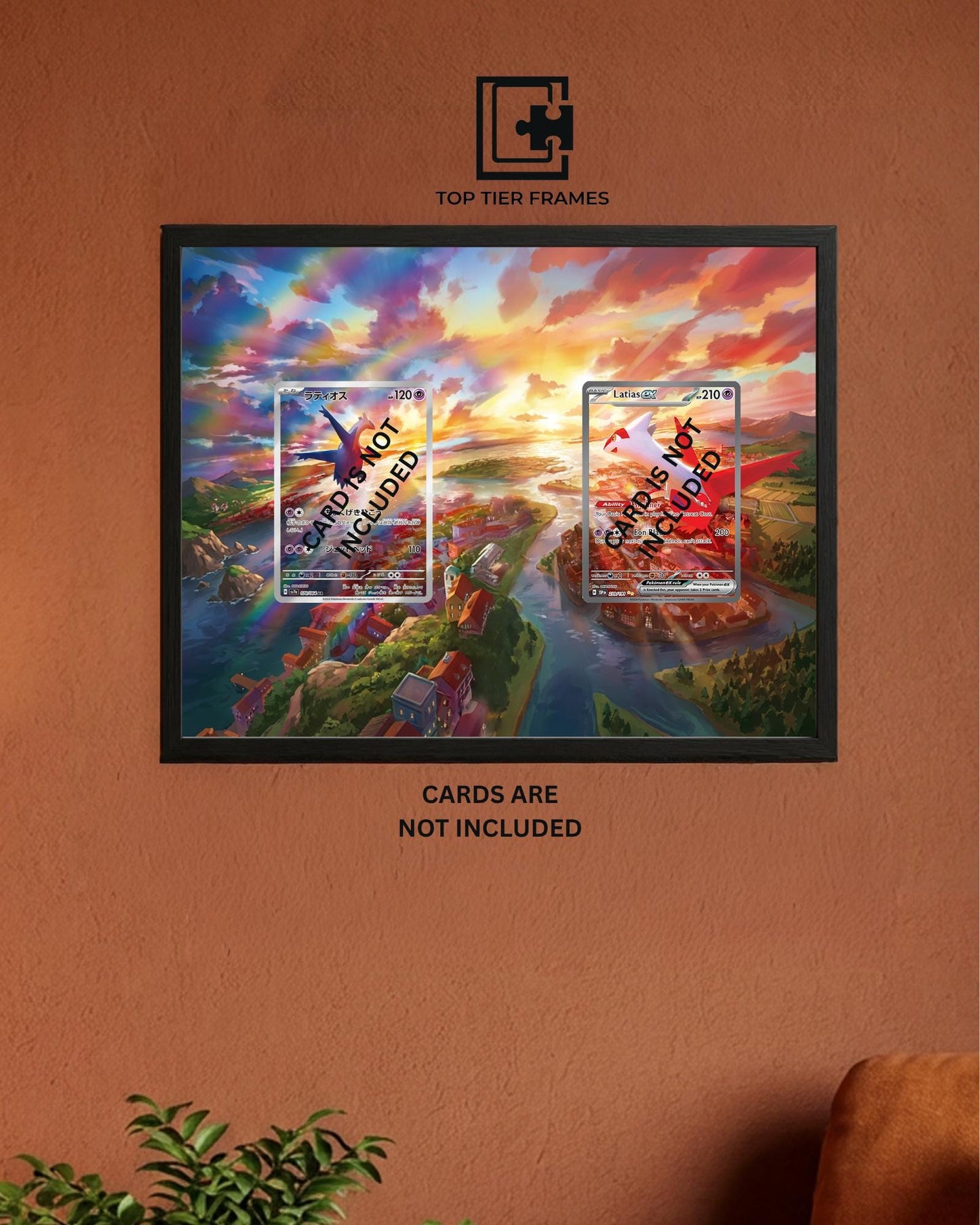Premium Frame for Latias and Latios | 10x8 Graded Slab or Raw Card Display | Extended Art Wall Decor