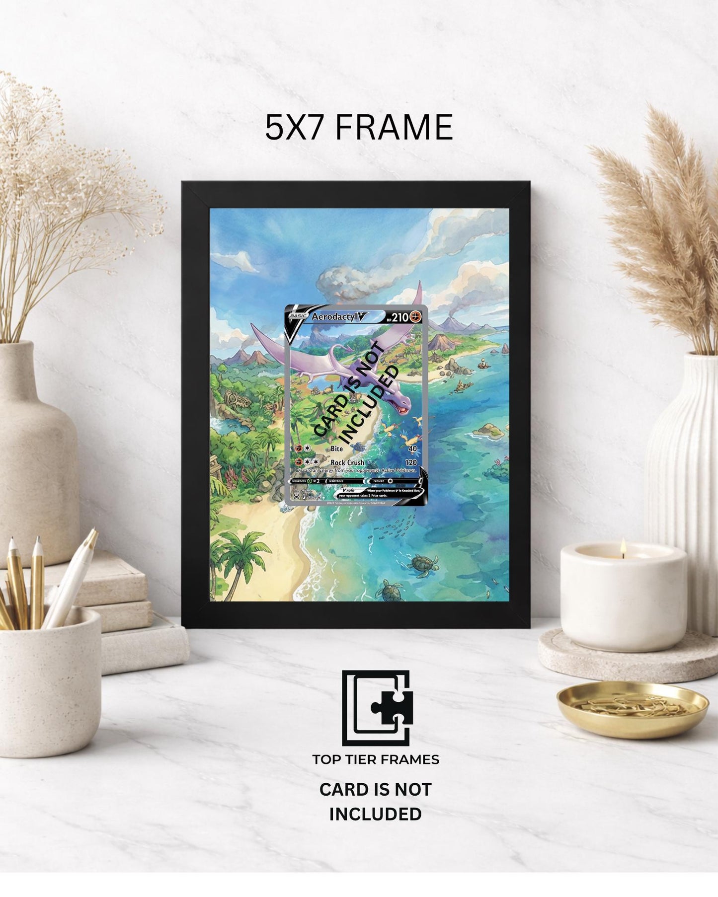 Premium Frame for Aerodactyl 180/196 | 8x10 / 5x7 Graded Slab or Raw Card Display | Extended Art Wall Decor