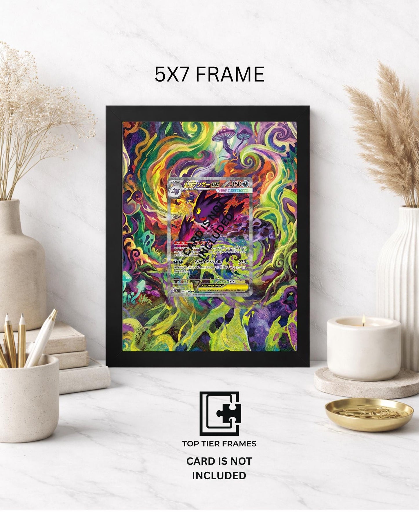 Premium Frame for  Mega Gengar 284/217 | 8x10 / 5x7 Graded Slab or Raw Card Display | Extended Art Wall Decor