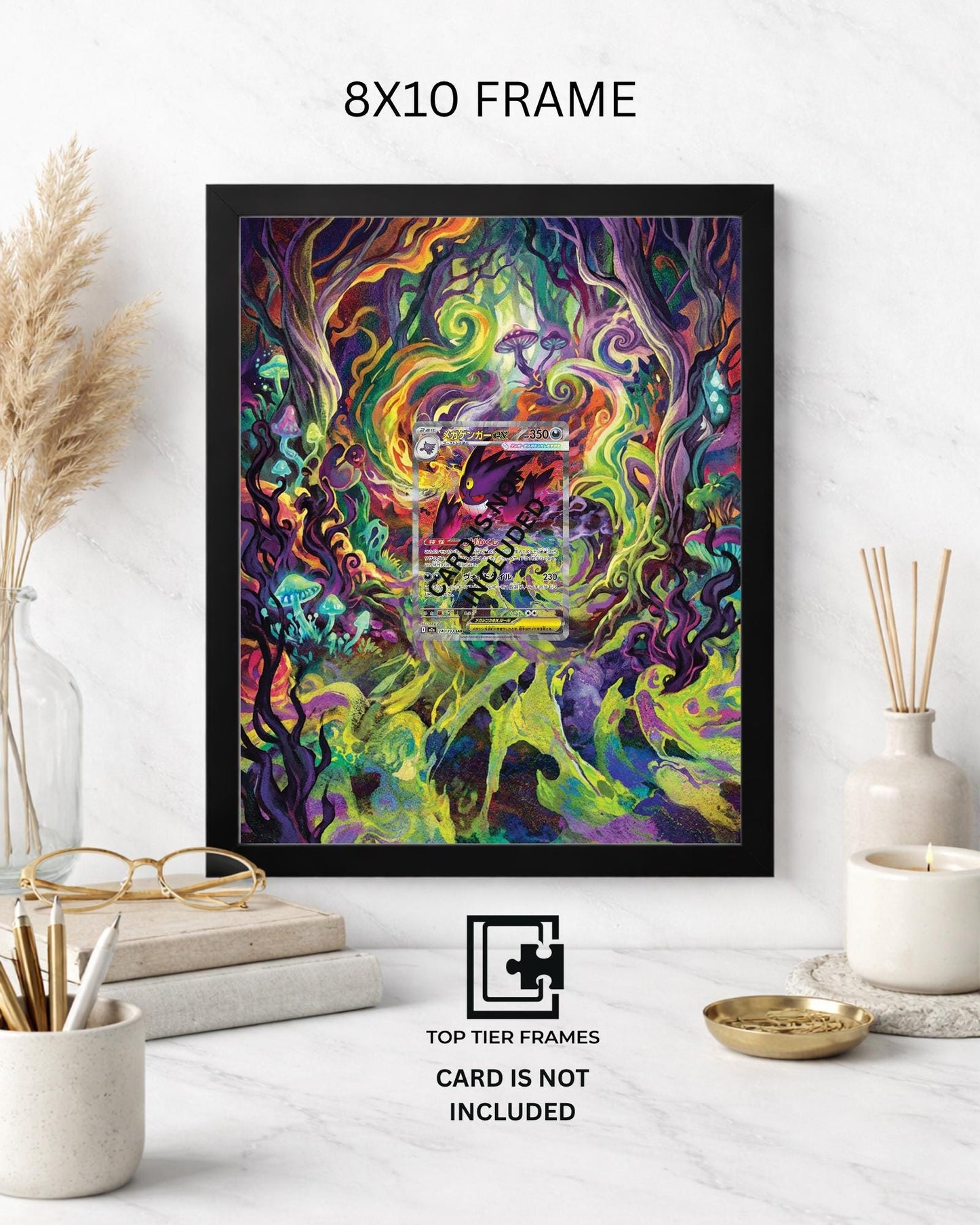 Premium Frame for  Mega Gengar 284/217 | 8x10 / 5x7 Graded Slab or Raw Card Display | Extended Art Wall Decor